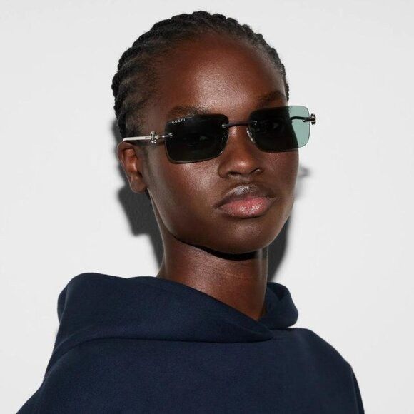 Gucci 🕶️ New Gucci GG1703S 001 Sunglasses - Ruthenium Frame Size ONE SIZE - 3 Thumbnail