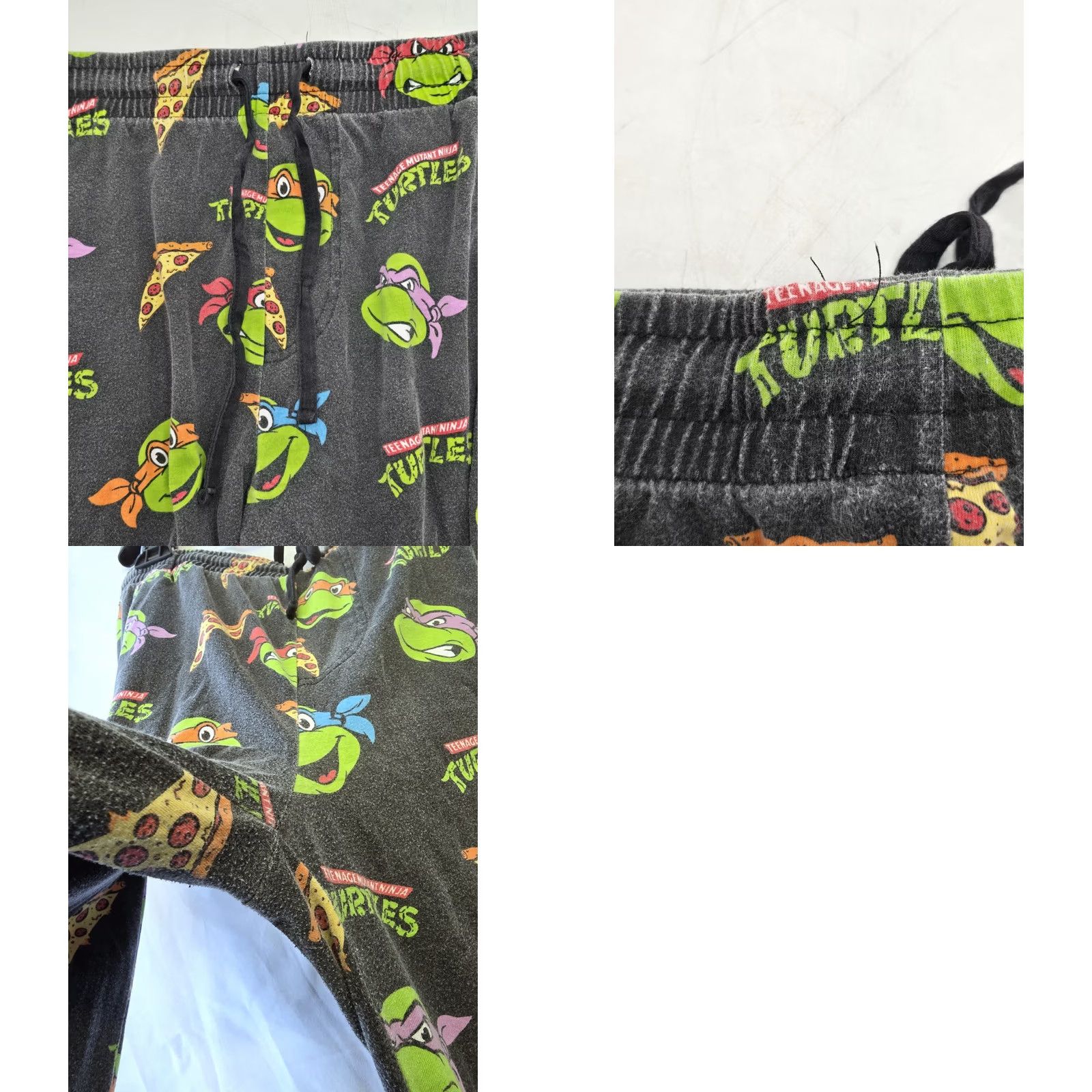 Nickelodeon Nickelodeon Teenage Mutant Ninja Turtles Men's Graphic Print Sleep Pants M Black Size US 31 - 9 Thumbnail