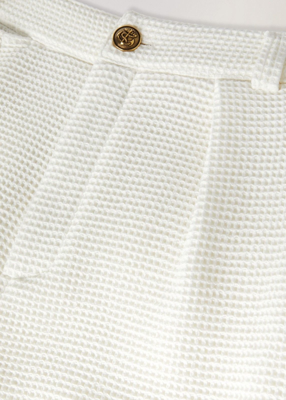 o1srvl11e0924 Gotan Bermuda Cotton Shorts in White