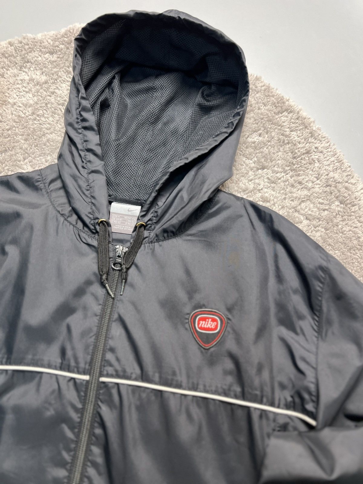 Nike × Vintage Vintage 90’s Nike Nylon Track Jacket Drill Mini Swoosh Y2k Size US M / EU 48-50 / 2 - 3 Thumbnail