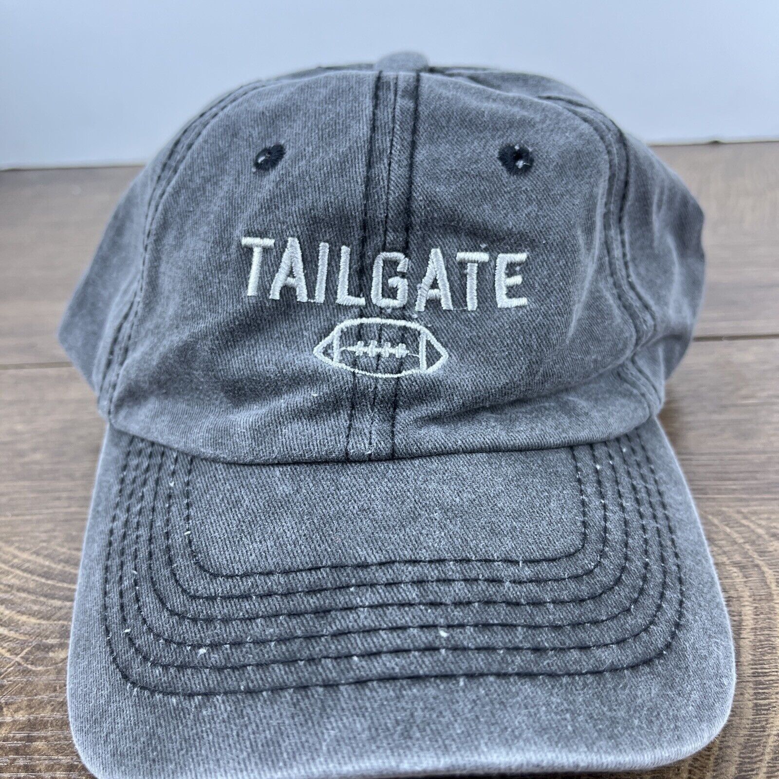 Other Tailgate Hat Football Tailgate Hat Gray Hat Adjustable Gray Size ONE SIZE - 2 Thumbnail