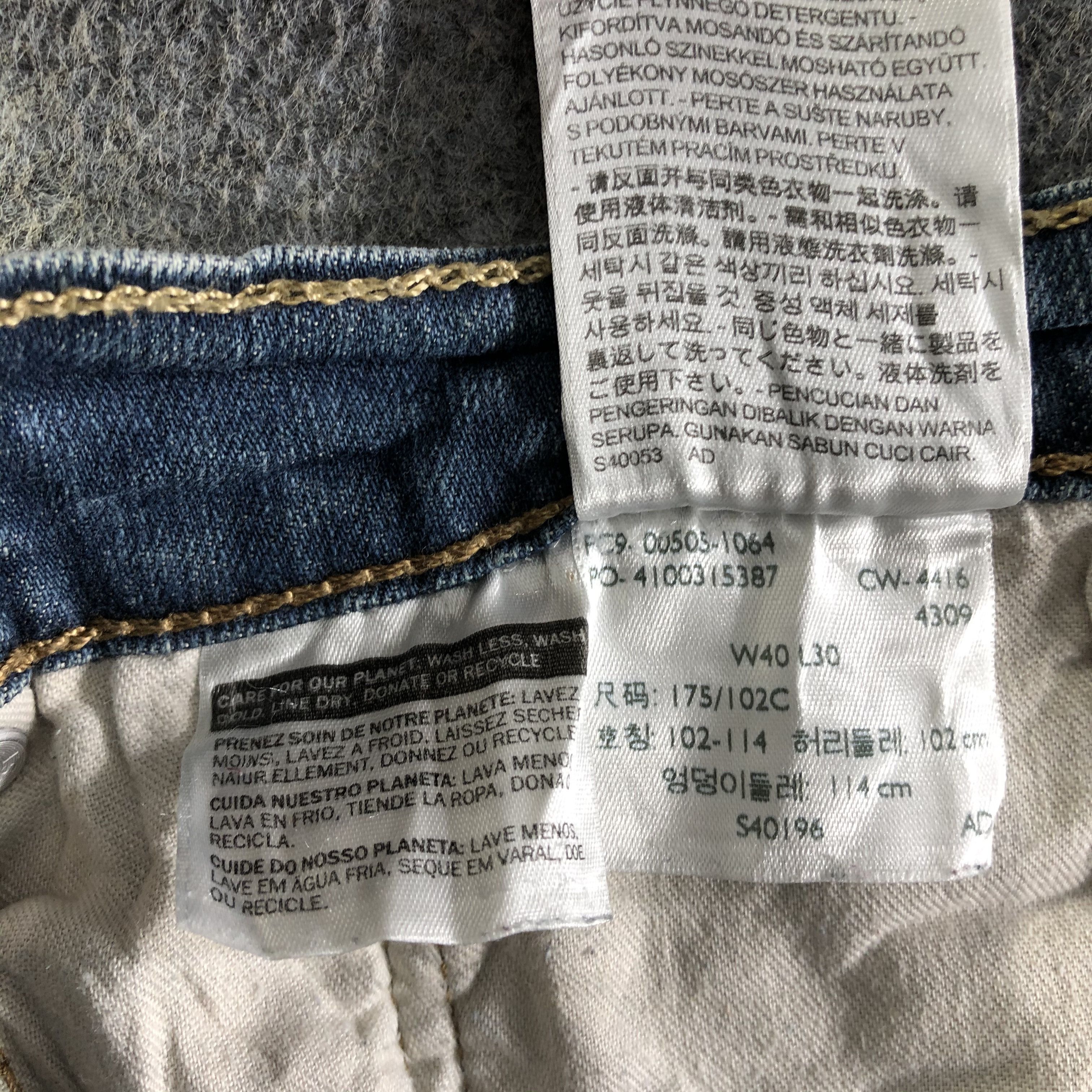 Levi's Vintage Blue Wash Levis 505 Jeans-J4208 Size US 40 / EU 56 - 13 Thumbnail