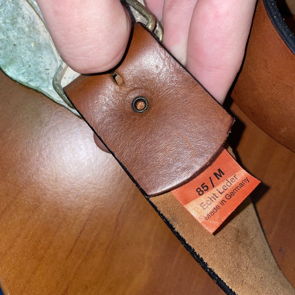 Vintage Vintage Avantgarde y2k streetwear leather belt 80-90s Size ONE SIZE - 5 Thumbnail