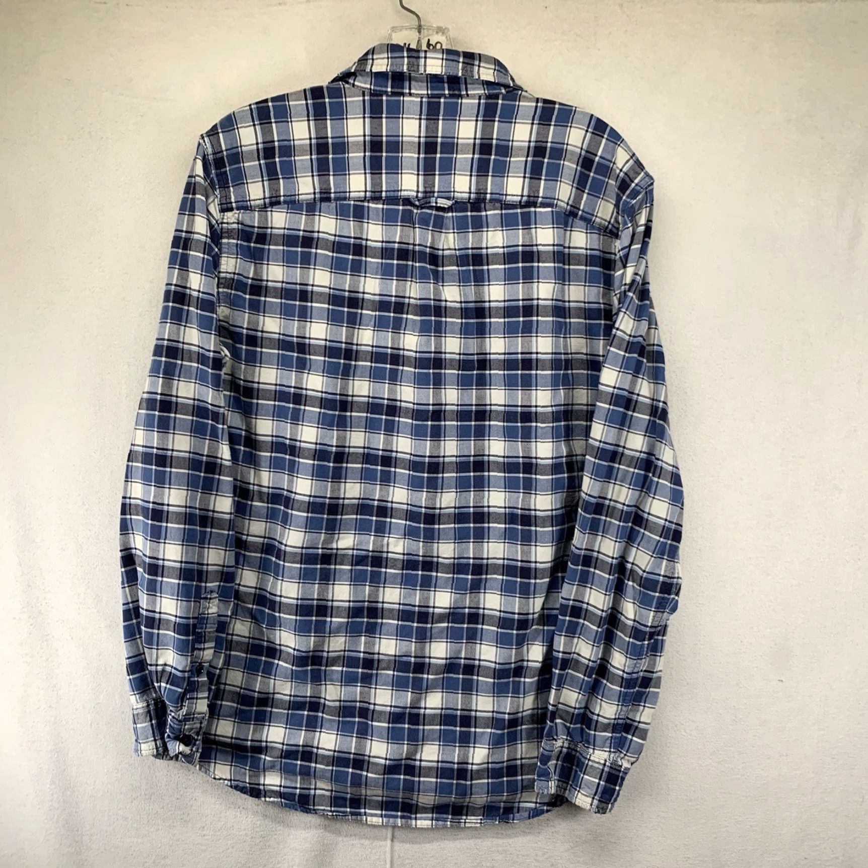 Vintage VINTAGE LL Bean Men's Shirt Medium Blue Plaid Button-Up Casual Winter Fall Slim Fit Size US M / EU 48-50 / 2 - 2 Thumbnail
