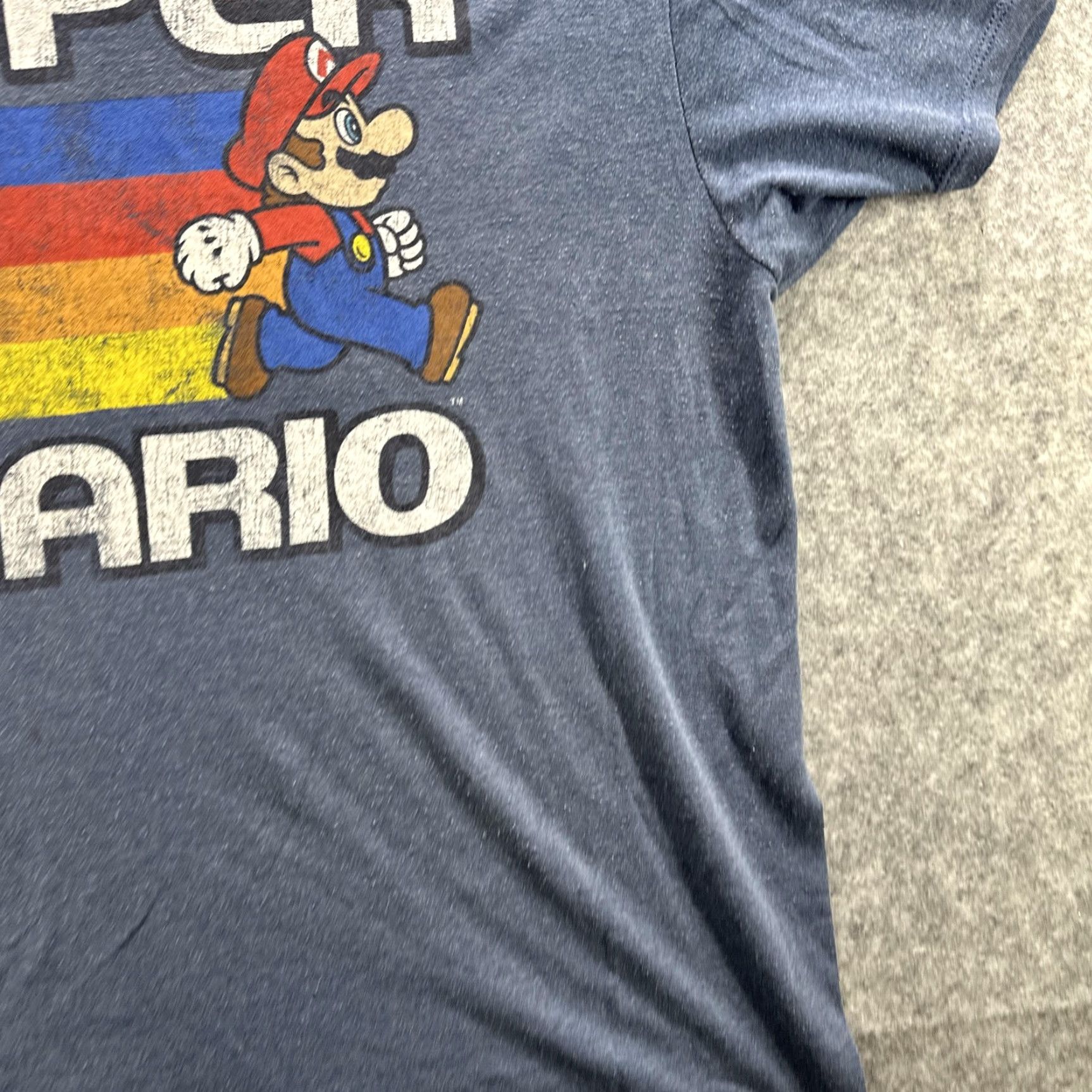 Nintendo VINTAGE Super Mario Shirt Mens XL Blue Nintendo Graphic Tee 2017 Retro Gaming Mario Bros Size US XL / EU 56 / 4 - 6 Thumbnail
