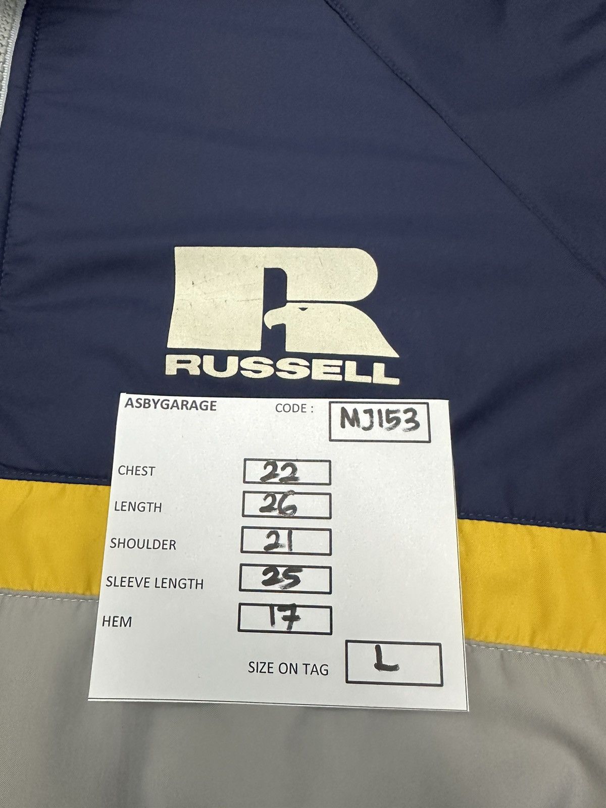 Mizuno × Russell Athletic × Vintage Vintage 70s Russel Nylon Fleece Lining Jacket MJ153 Size US L / EU 52-54 / 3 - 17 Thumbnail