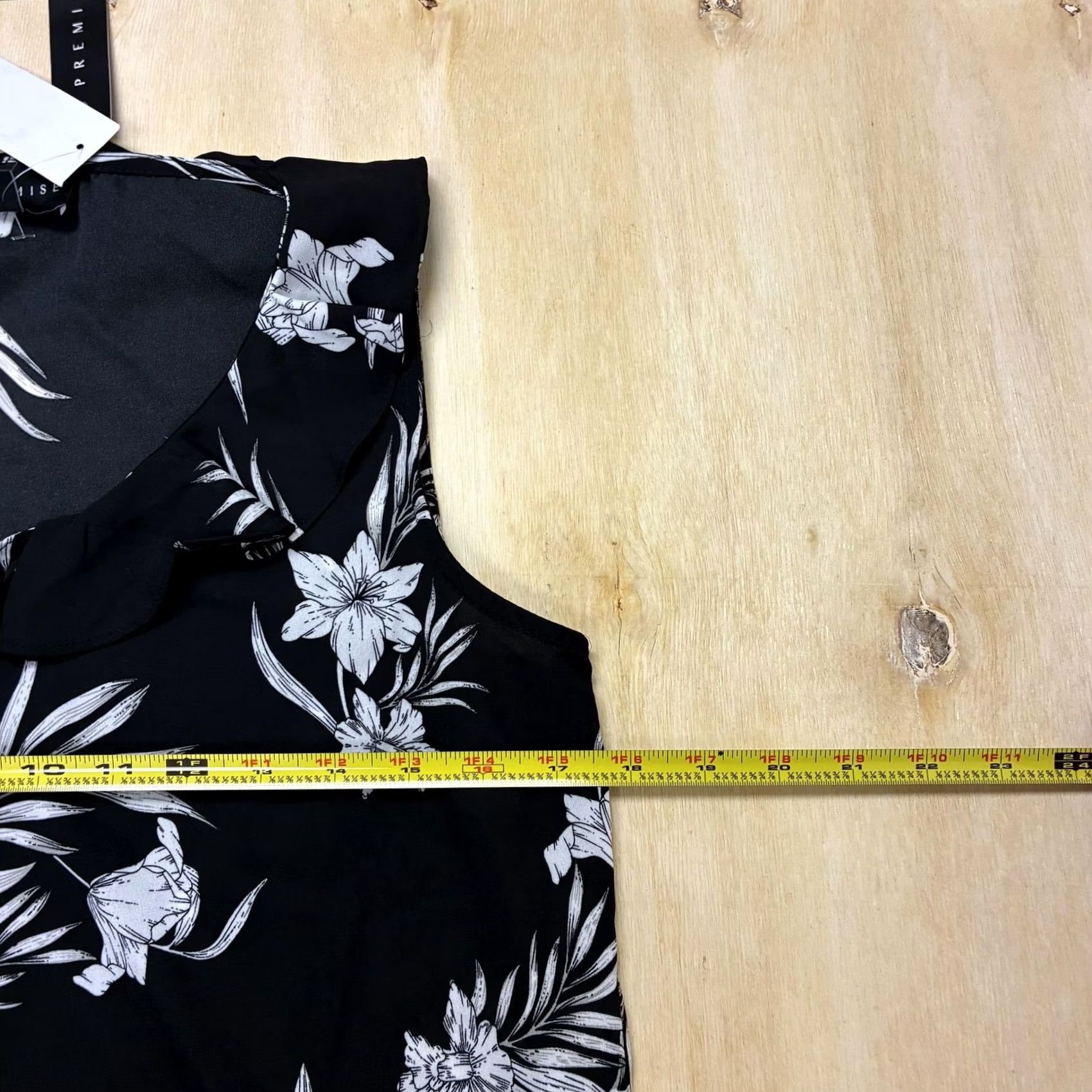 Vintage Premise Blouse Womens Small Black Floral Collared Sleeveless Lightweight Top Size S / US 4 / IT 40 - 6 Thumbnail