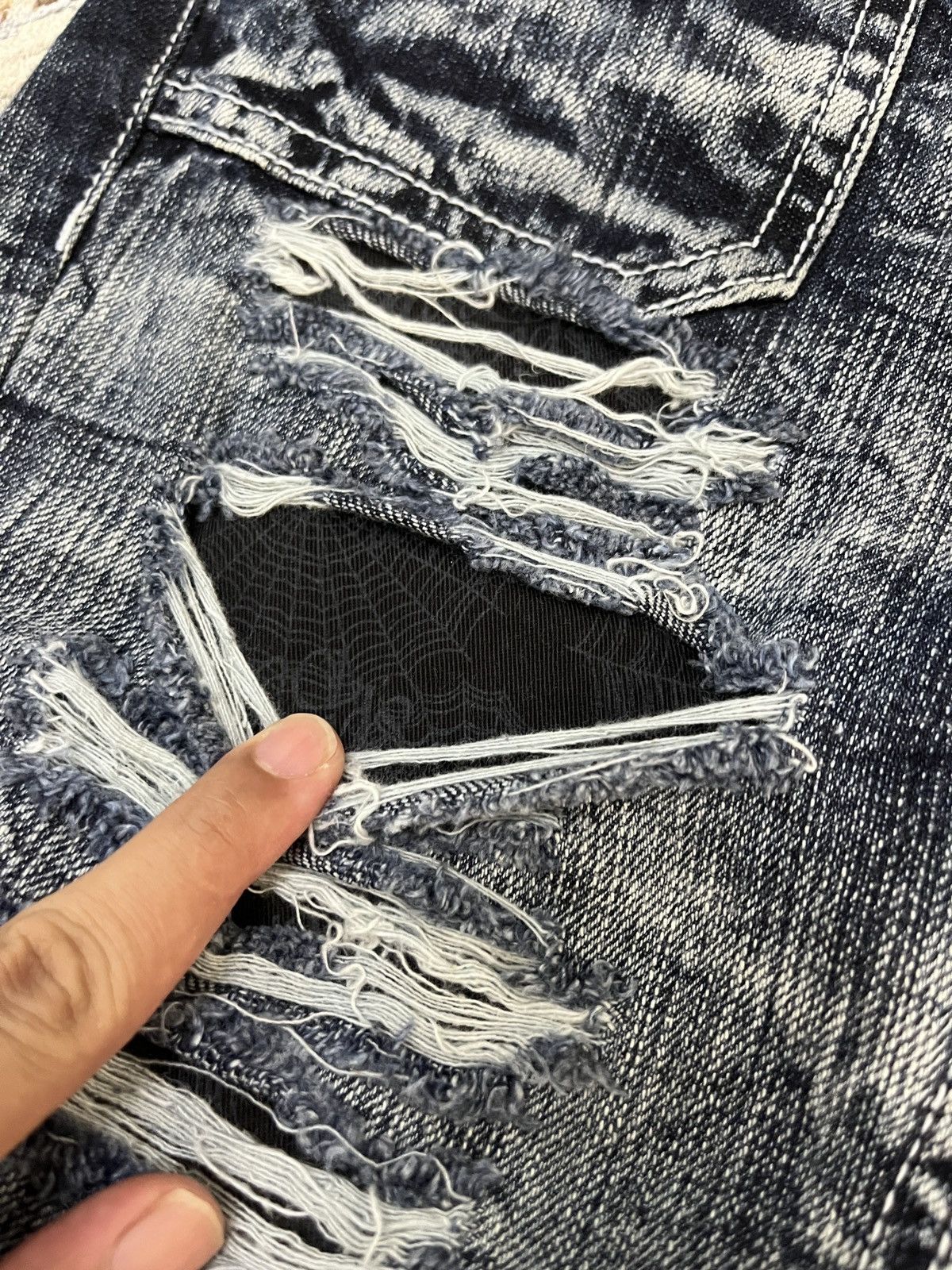 Japanese Brand Vintage Punk Wrinkle Denim Flared Size US 33 - 6 Thumbnail