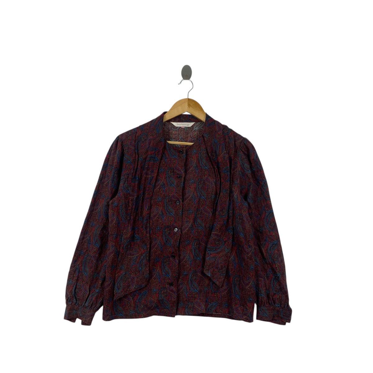 Burberry Vintage 90’ BURBERRY LONDON PAISLEY AOP Casual Tee Shirt Size S / US 4 / IT 40 - 1 Thumbnail