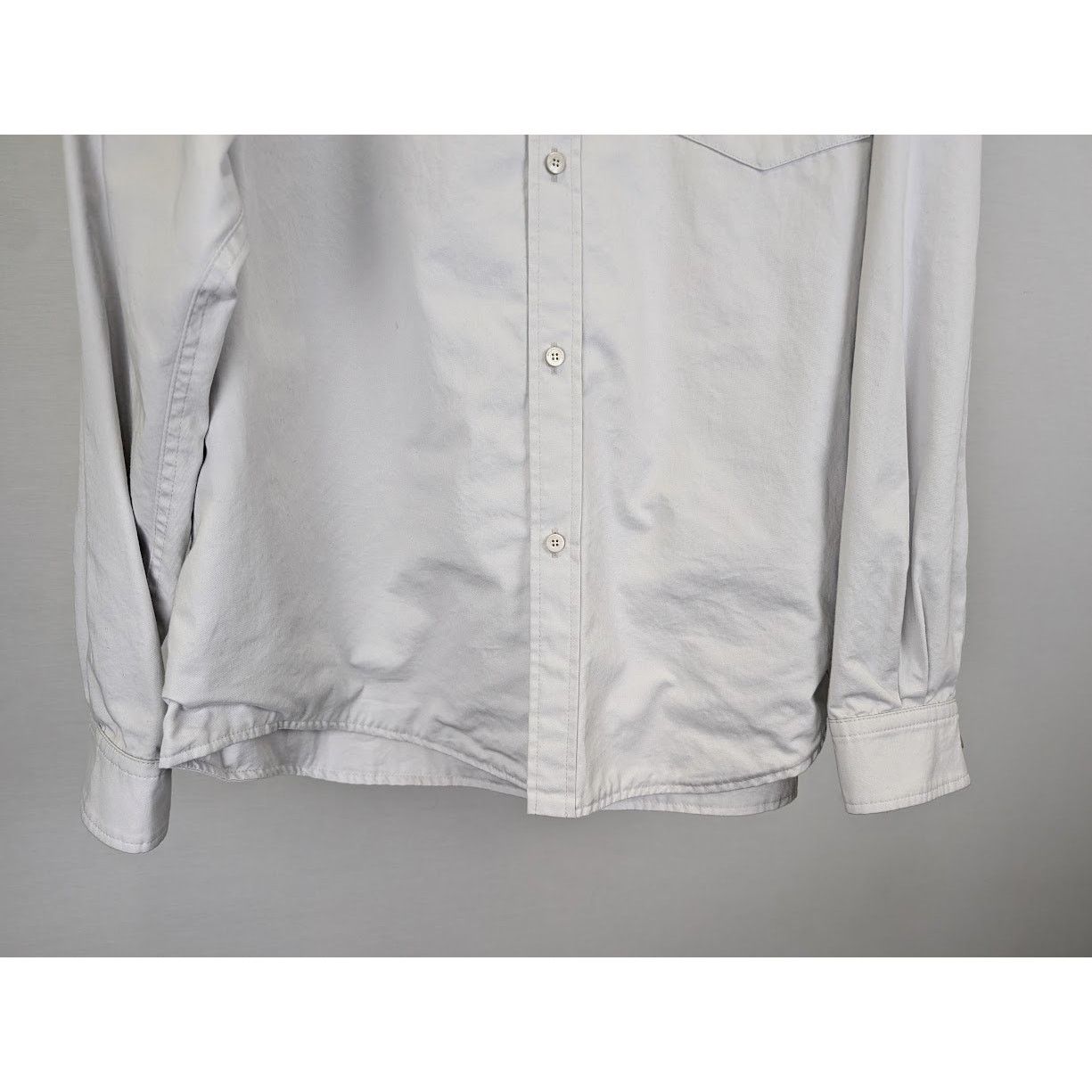 Balenciaga o1rshd1 Padded Shirt Cotton Twill in Dirty White Size US S / EU 44-46 / 1 - 10 Thumbnail