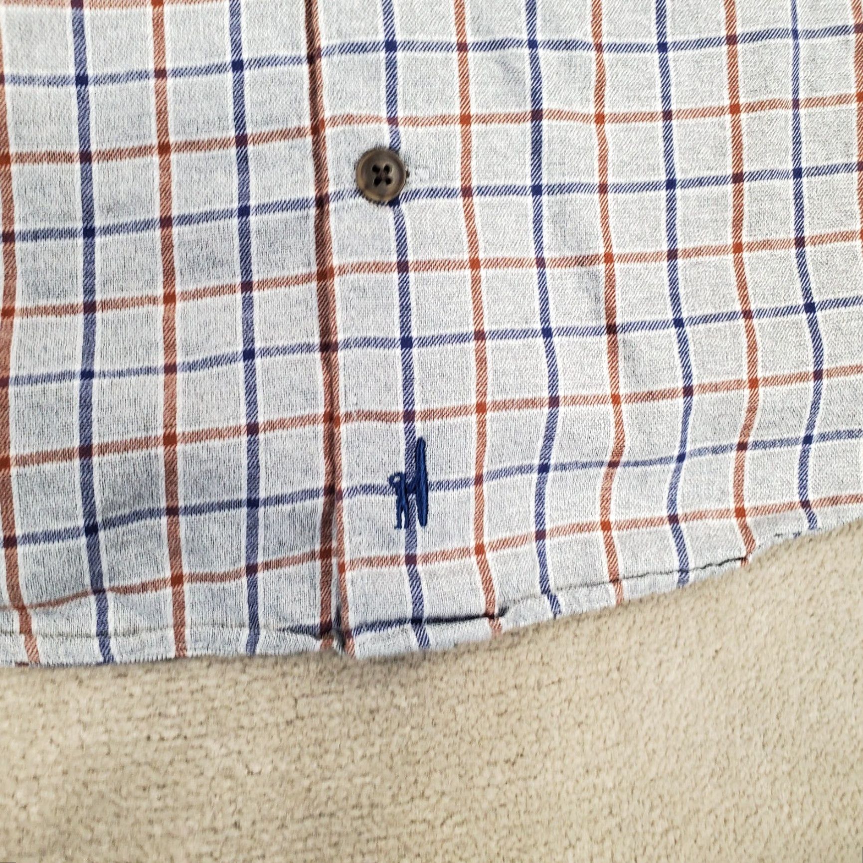 johnnie-O johnnie-O Shirt Mens L Gray Top Shelf Button Up Long Sleeve Plaid Check Collared Cotton Lightweight Casual Vintage No Size US L / EU 52-54 / 3 - 3 Thumbnail