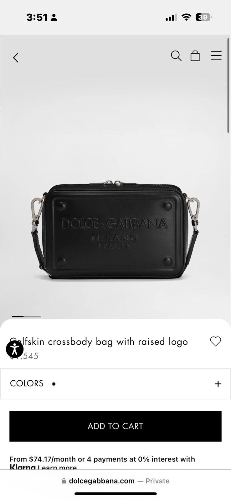Dolce & Gabbana Calfskin Crossbody Bag Dolce and Gabbana Size ONE SIZE - 3 Thumbnail