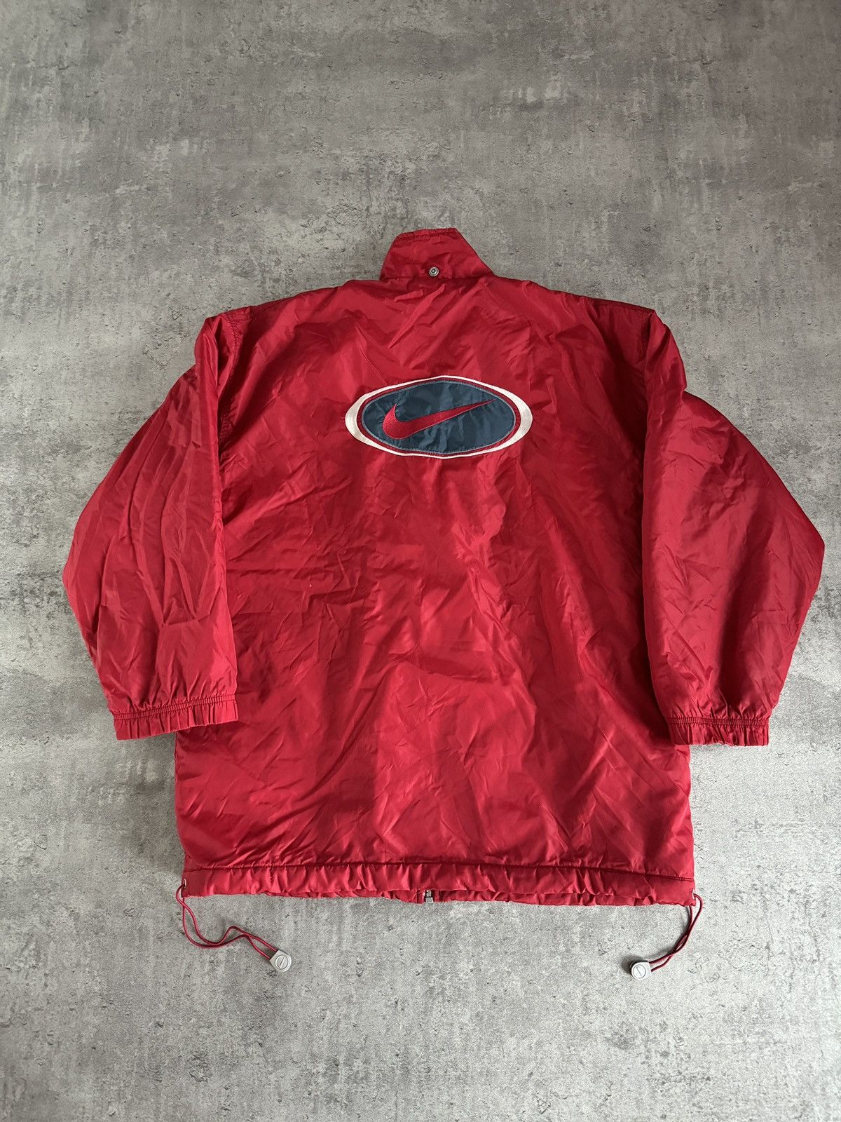 Nike × Vintage Nike Swoosh Big Logo vintage 90s jacket rap skate boxy y2k Size US L / EU 52-54 / 3 - 1 Thumbnail