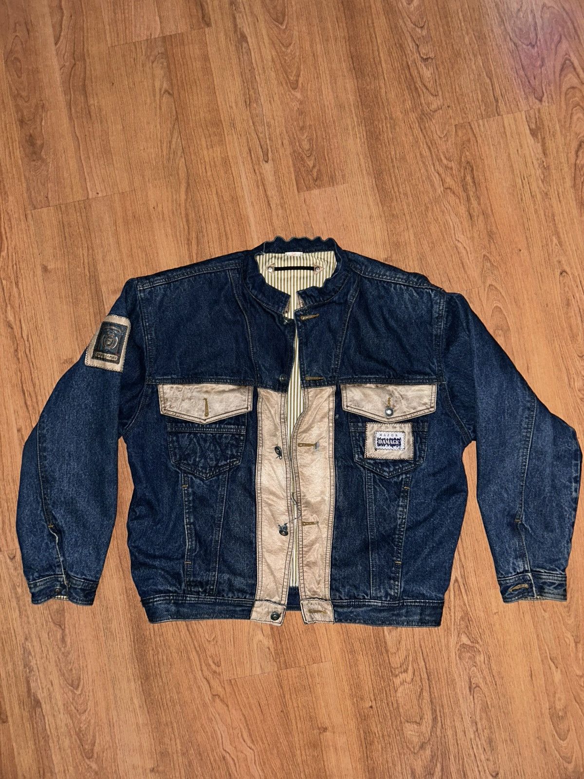 Vintage Major Damage Denim Jacket XL