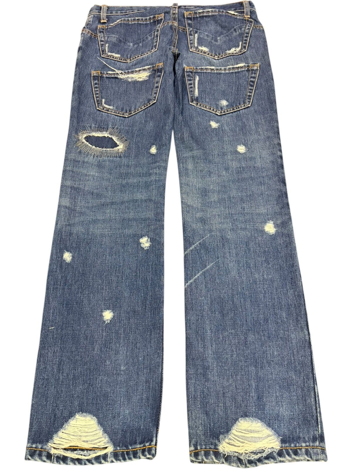 Sunao Kuwahara Vintage Sunao Kuwahara Multi Pocket Patch Distress Jeans Size 30" / US 8 / IT 44 - 2 Thumbnail