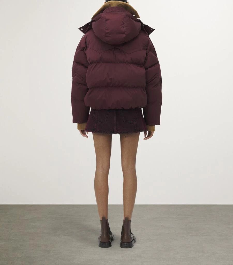 Alexander McQueen o1srvl11e0226 Oversized Puffer Jacket In Burgundy Size XL / US 12-14 / IT 48-50 - 4 Thumbnail