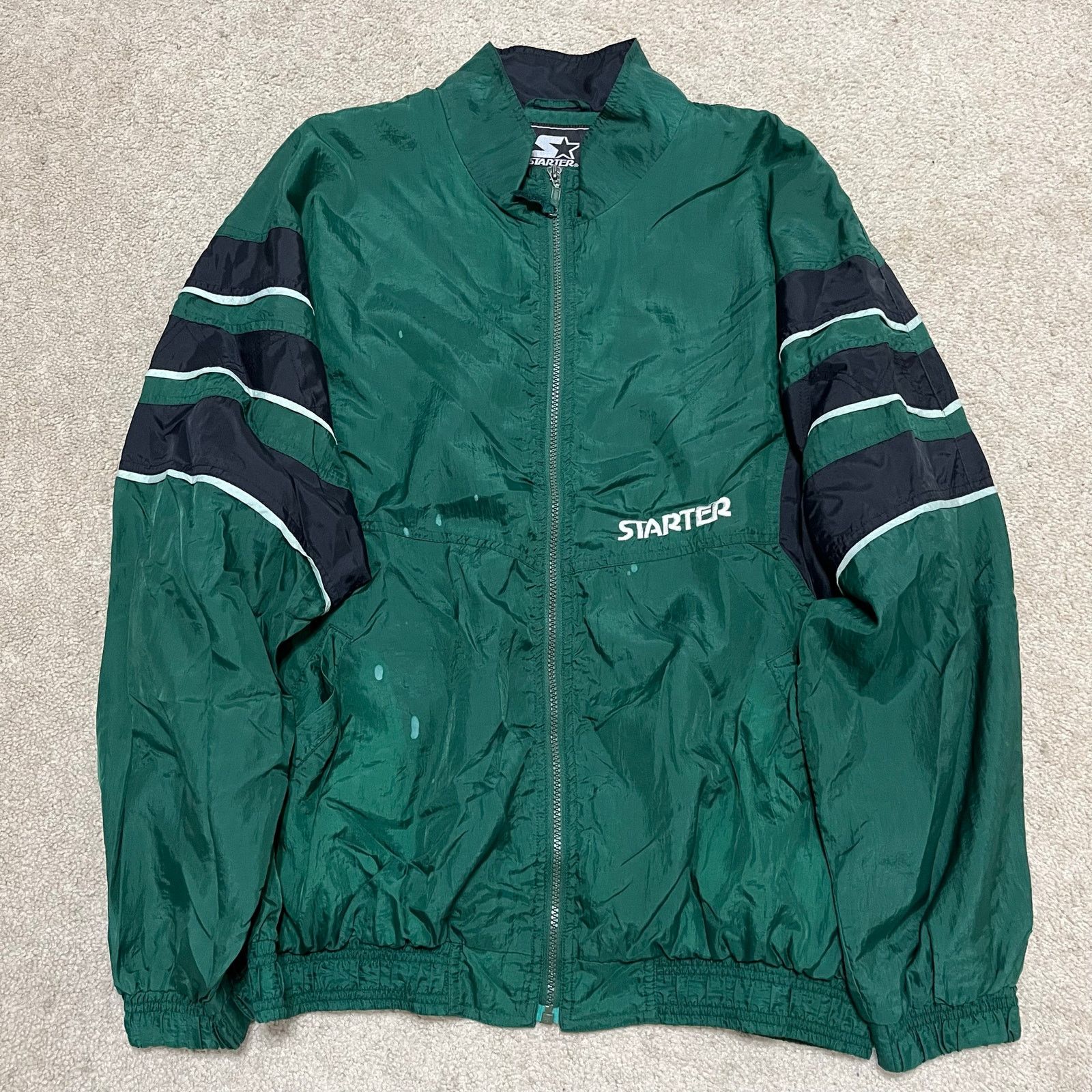Starter Vintage Starter Green/Black Windbreaker Jacket XL (Flaws) Size US XL / EU 56 / 4 - 1 Thumbnail