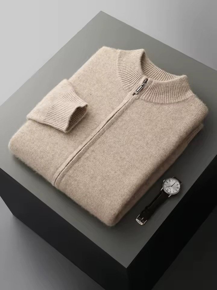 Other 100% Merino Wool Premium Casual Zipper Cardigan Sweater Size US L / EU 52-54 / 3 - 6 Thumbnail