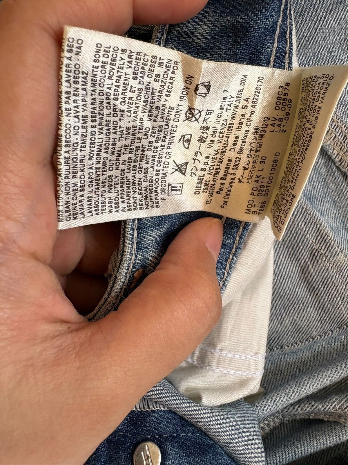 Diesel Vintage Italy Diesel Poiak Mud Wash Distressed Loose Jeans Size US 32 / EU 48 - 12 Thumbnail
