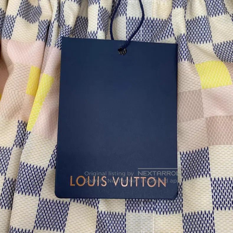 Louis Vuitton Louis Vuitton 22 Colorblock Checkerboard Full Print Drawst Size 33" - 6 Thumbnail
