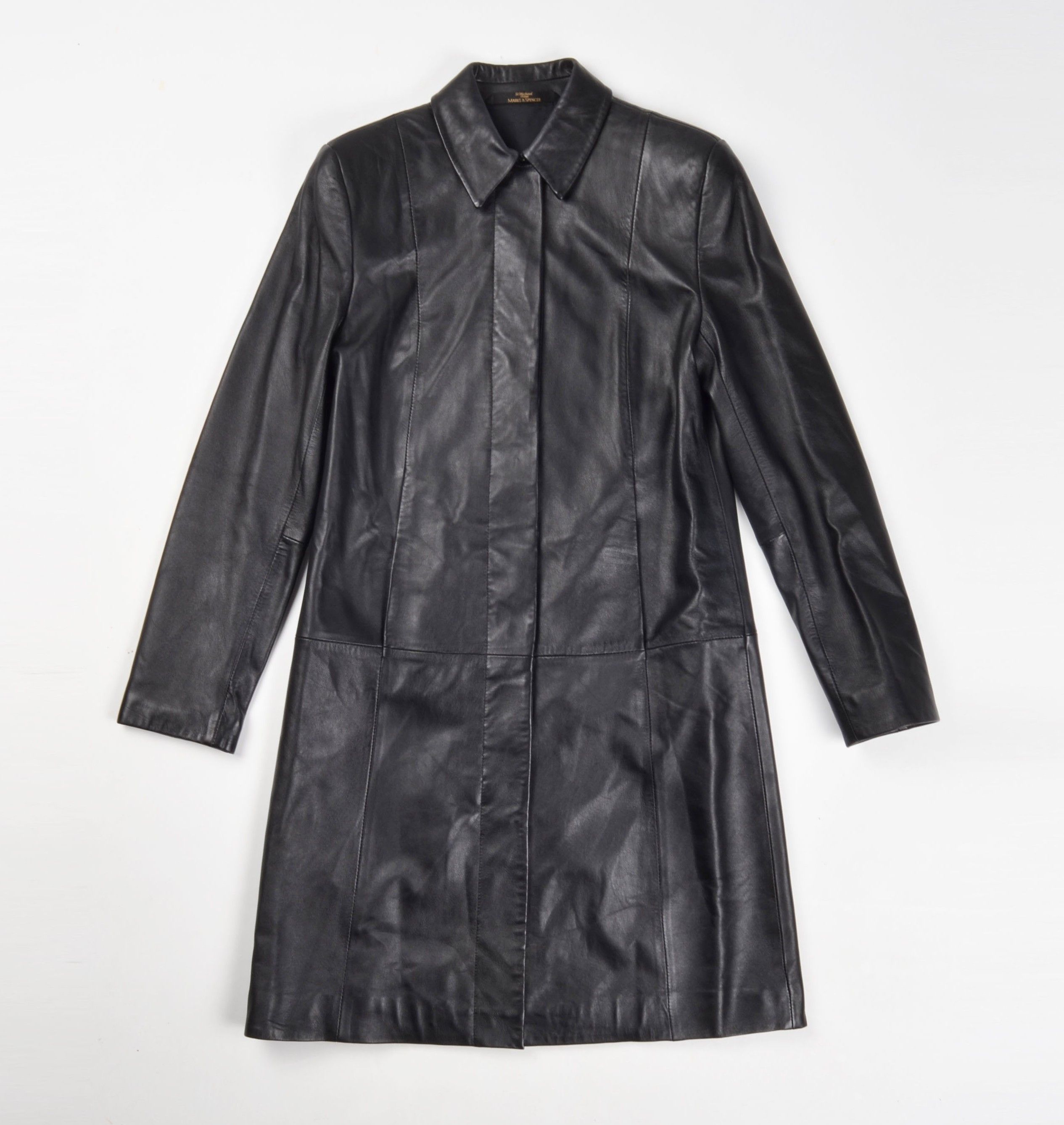 Vintage Vintage St. Michael 90's Soft Leather Patchwork Coat Jacket Size S / US 4 / IT 40 - 4 Thumbnail