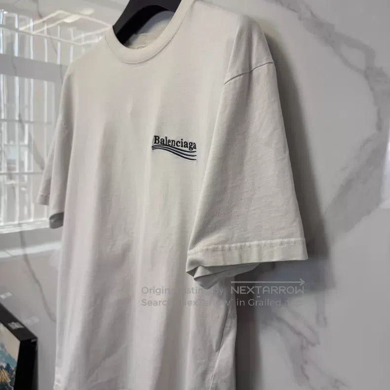 Balenciaga Balenciaga White Coke Embroidered Short Sleeve Size US S / EU 44-46 / 1 - 6 Thumbnail