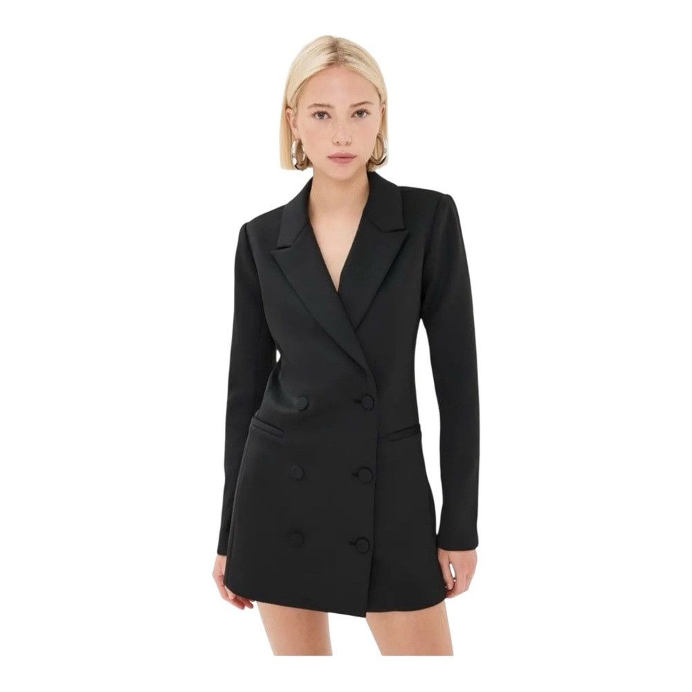 Good American Good American Scuba Exec Blazer Dress Black Double Breasted Size S / US 4 / IT 40 - 1 Thumbnail