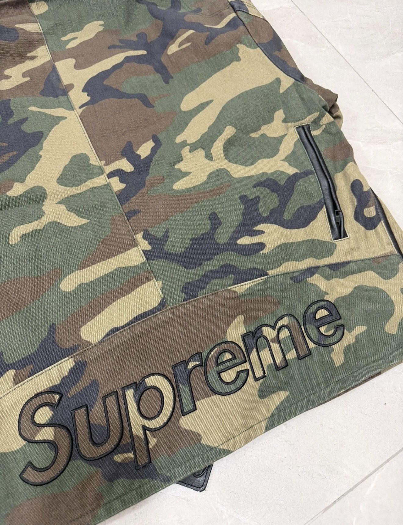 Supreme Supreme Vanson Camo Biker Jacket Size US L / EU 52-54 / 3 - 7 Thumbnail