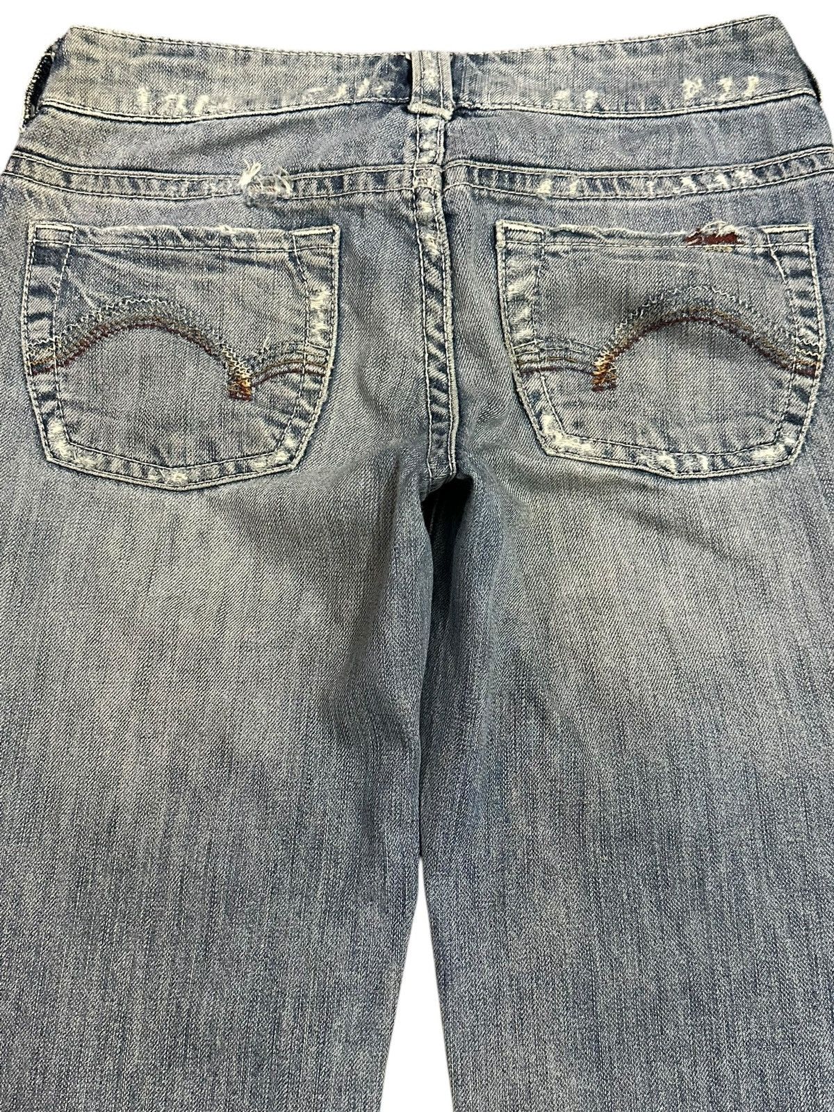 If Six Was Nine Vintage Japanese Brand Blue Faded Wash Style Flare Jeans Size US 27 - 4 Thumbnail