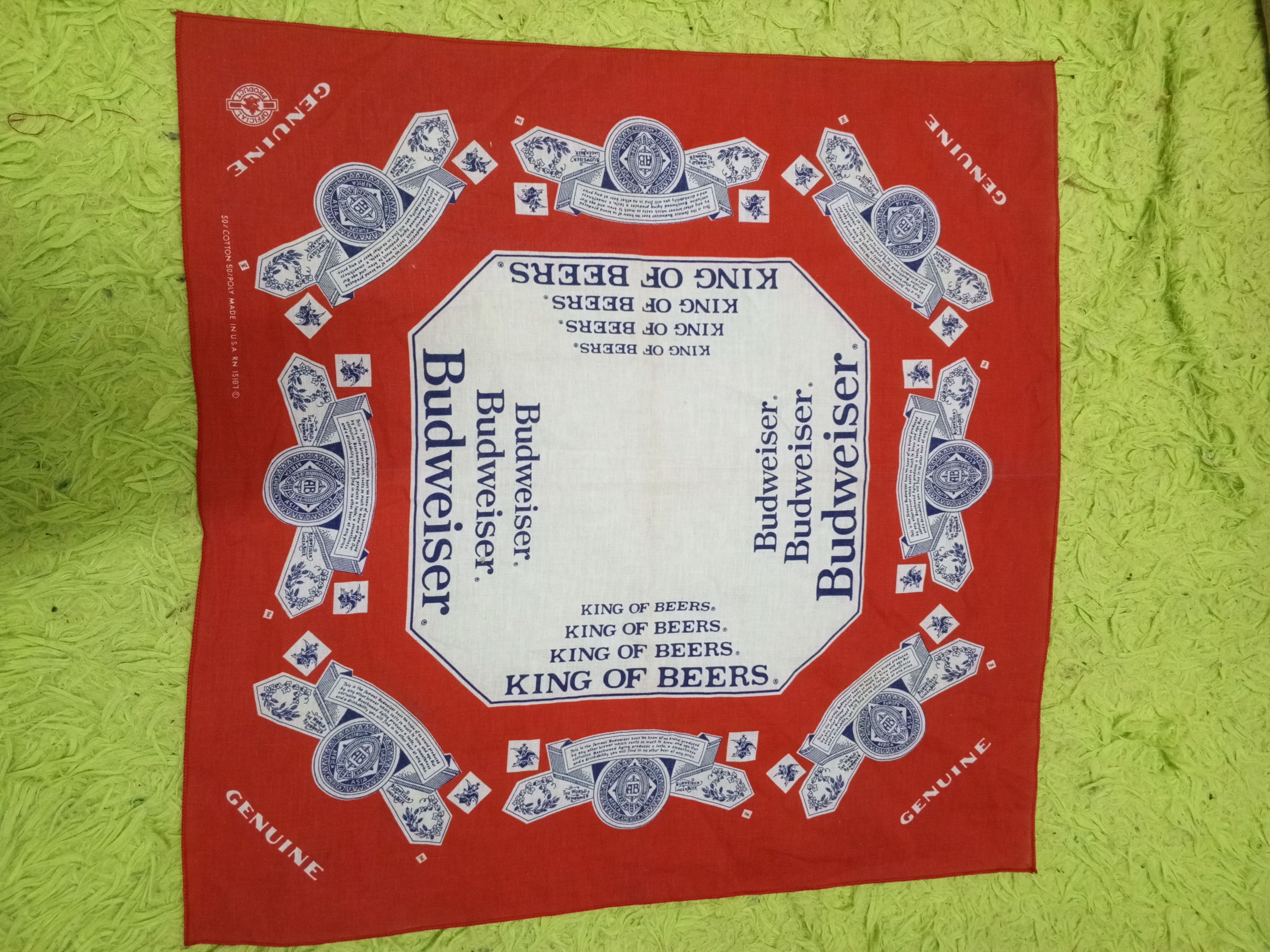 Budweiser × Vintage Vintage Budweiser Handkerchief Size ONE SIZE - 2 Thumbnail