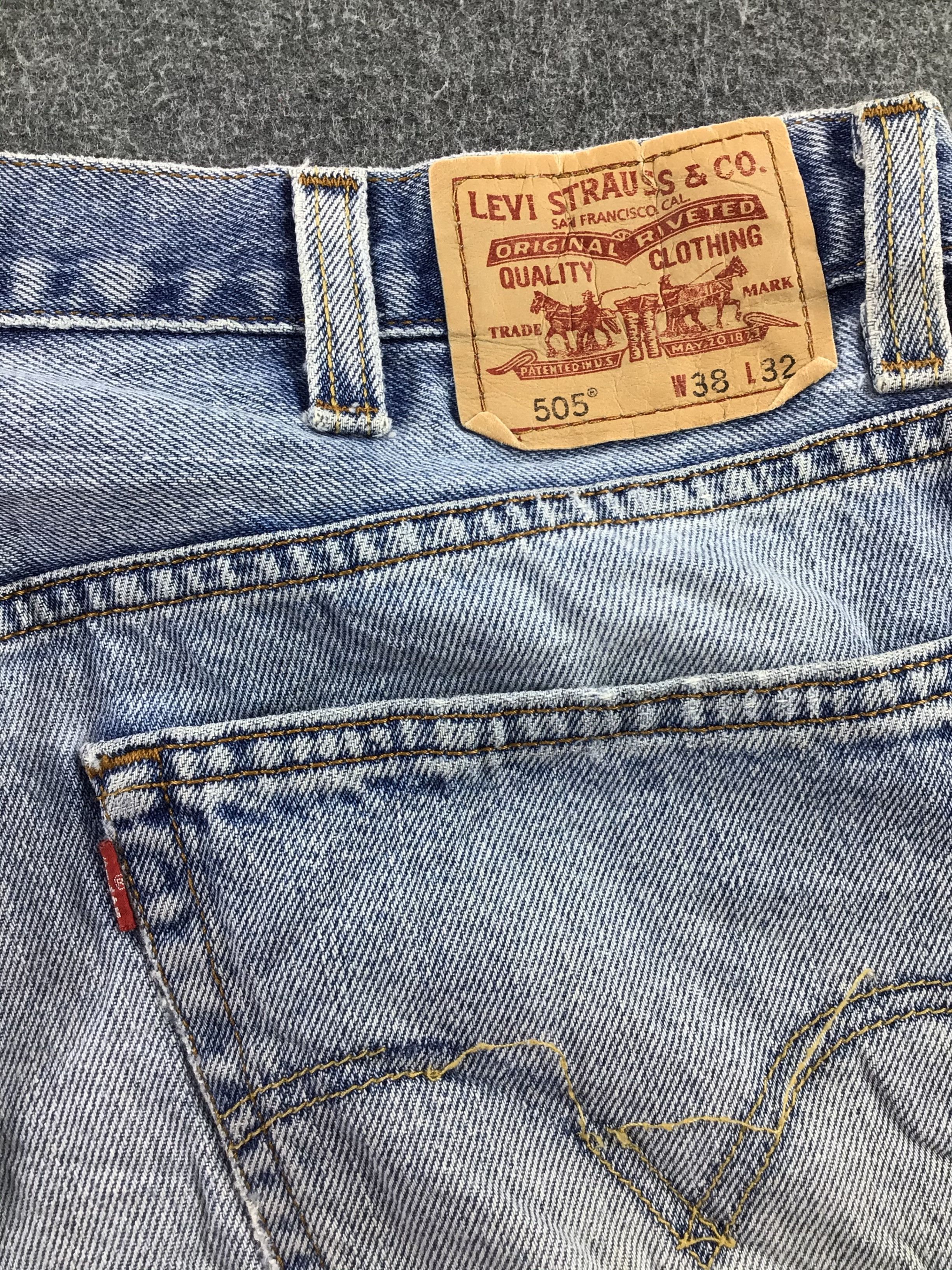 Levi's Vintage Levis 505 Jeans Stone Wash Denim KJ208 Size US 38 / EU 54 - 5 Thumbnail