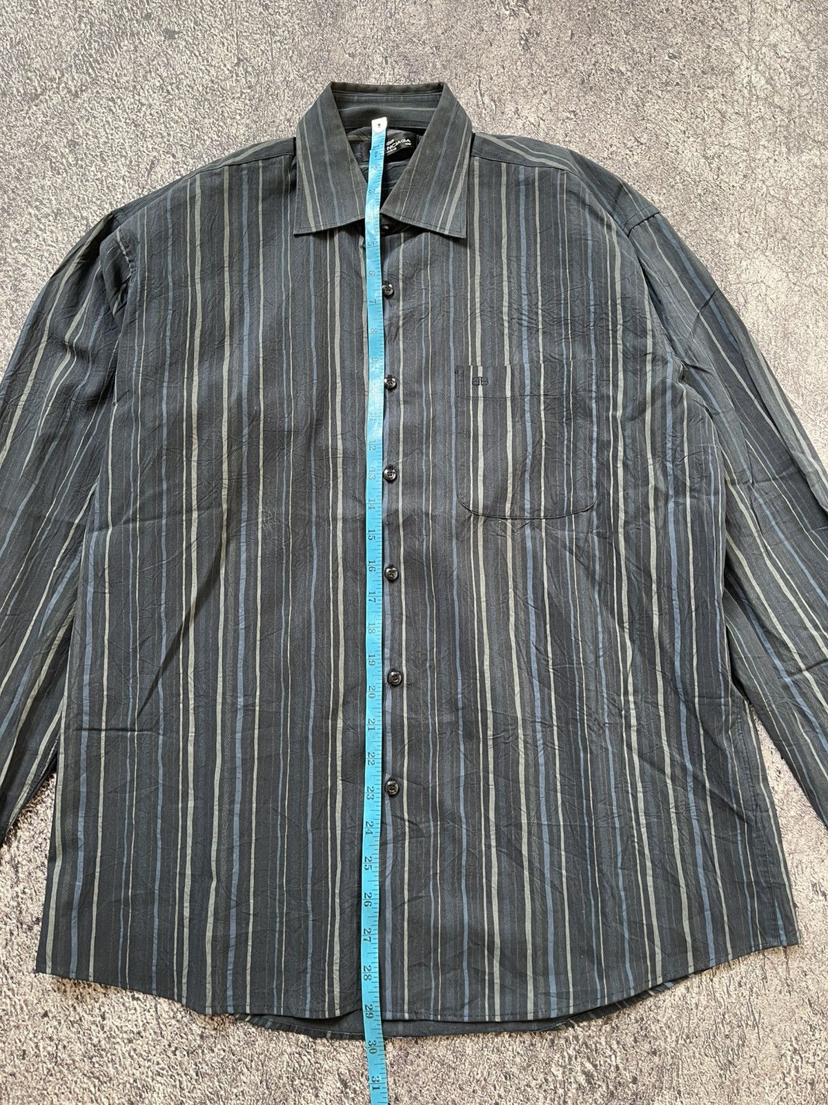 Balenciaga Vintage Balenciaga button ups striped shirt Size US L / EU 52-54 / 3 - 7 Thumbnail