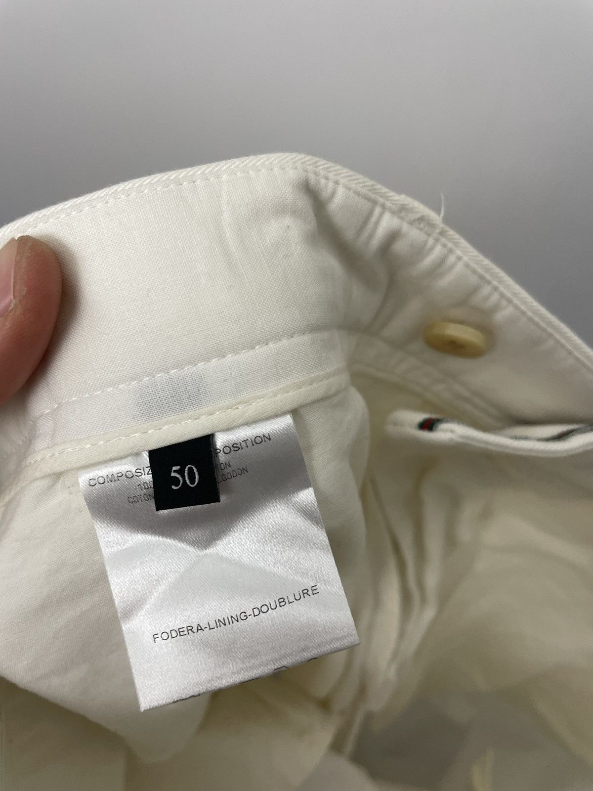 Gucci Vintage Y2k Gucci White Slim Skinny Pant Luxury Designer Size US 33 - 6 Thumbnail