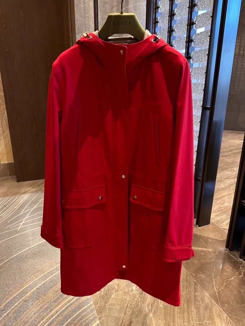 Loro Piana LORO PIANA Rippled red jacket Size XS / US 0-2 / IT 36-38 - 1 Thumbnail