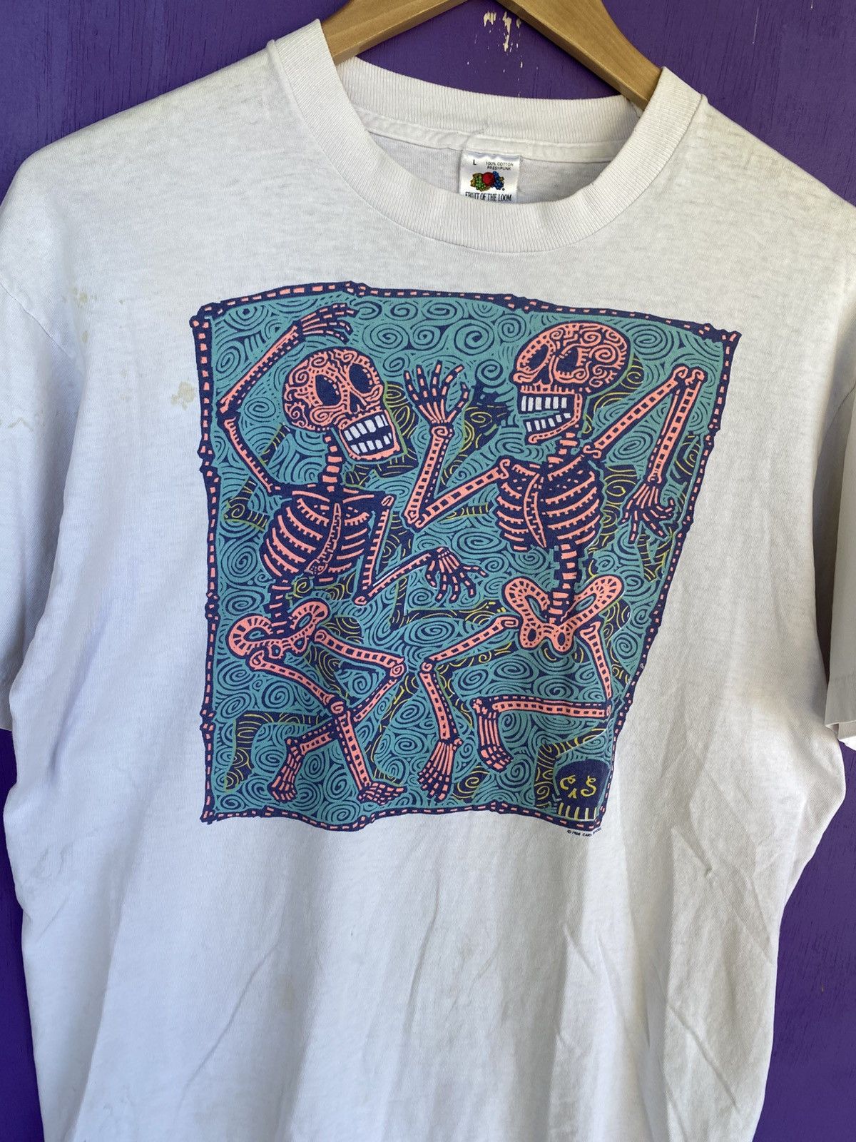 Arts & Science Vintage 1988 Carl Smool skeletons art tee Size US L / EU 52-54 / 3 - 3 Thumbnail