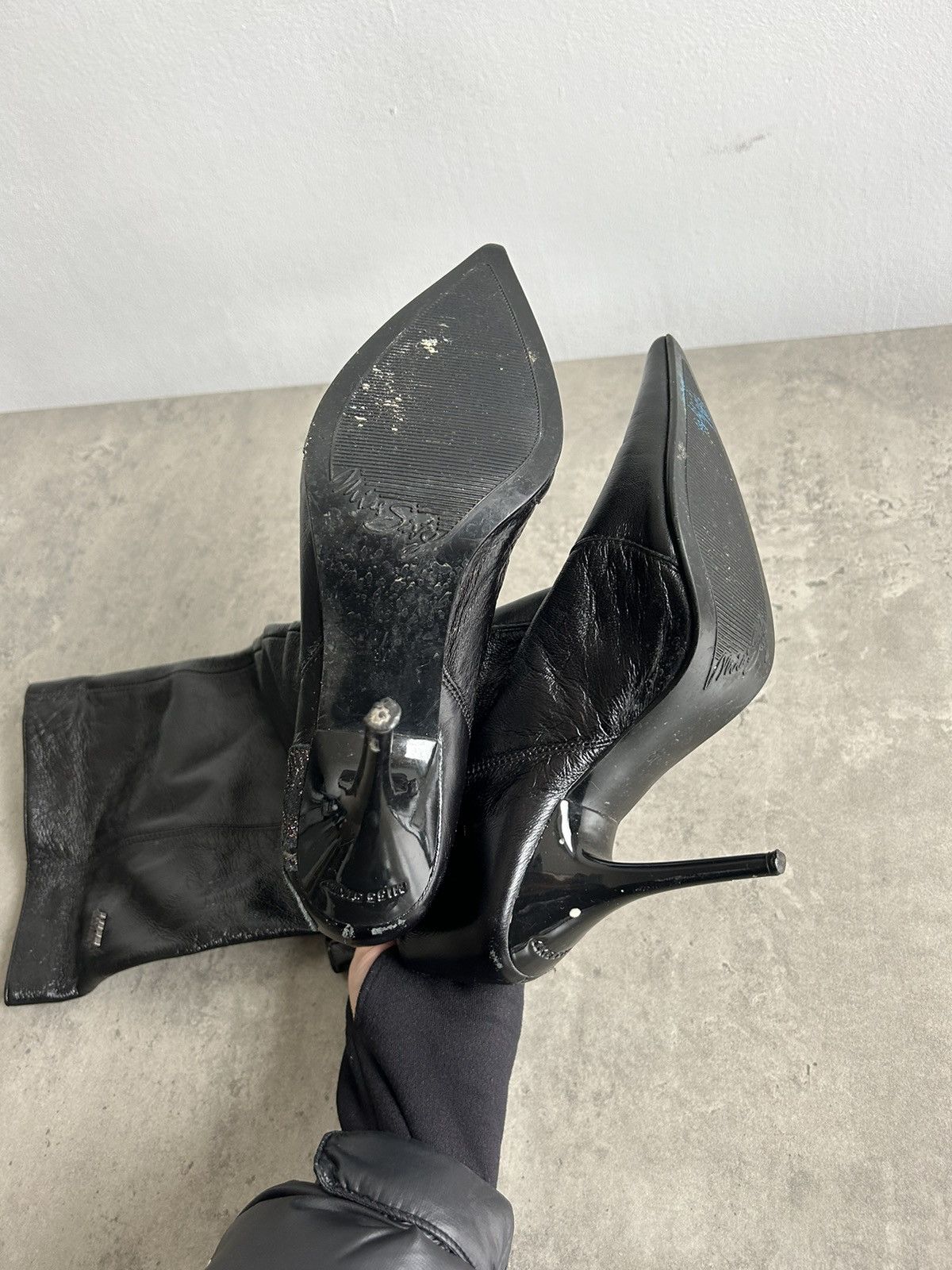 Miss Sixty Miss Sixty Vintage Y2K heels boots leather with applique Size US 7 / IT 37 - 14 Thumbnail