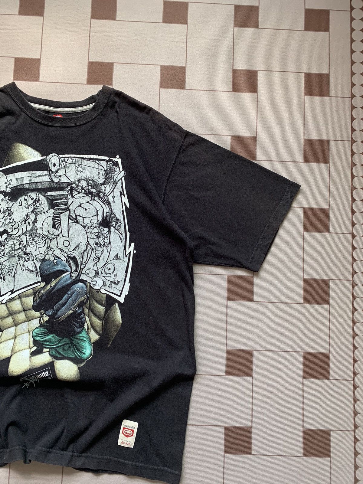 Ecko Unltd. × Vintage Vintage Y2K Ecko Unltd Fuzzy Logik Graphic Tshirt Size US L / EU 52-54 / 3 - 3 Thumbnail