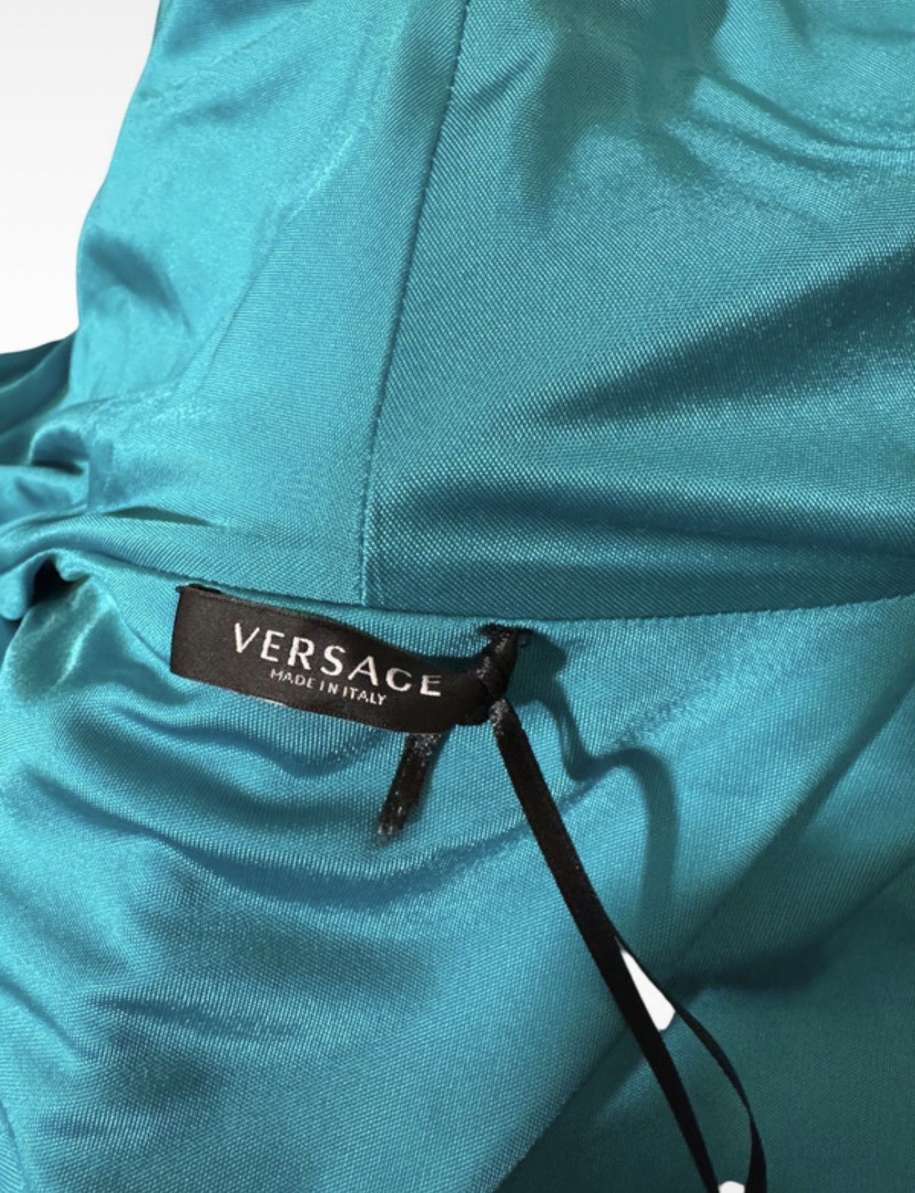 Versace Versace Turquoise Hooded Top with Silver Medusa Belt – IT 38 Size XS / US 0-2 / IT 36-38 - 6 Thumbnail