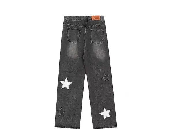 VIBE High street heavyweight star patch washed jeans Size US 31 - 4 Thumbnail