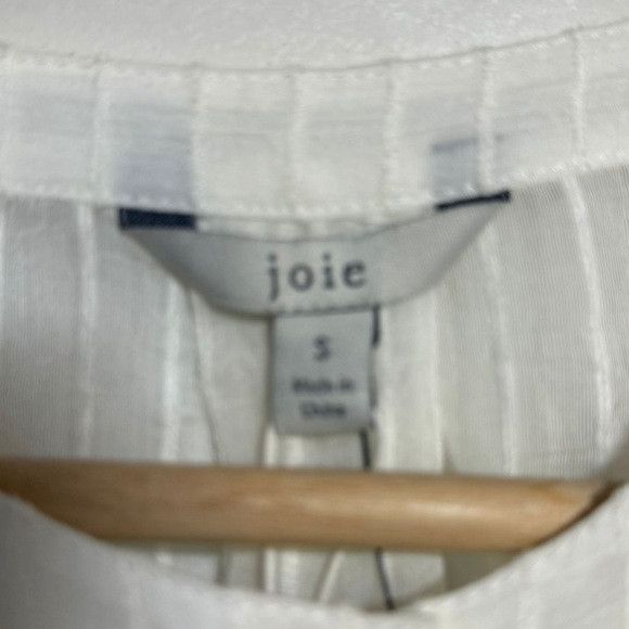 Joie Joie Rashelda B Porcelain White Sheer Striped Blouse Size S Size S / US 4 / IT 40 - 8 Thumbnail