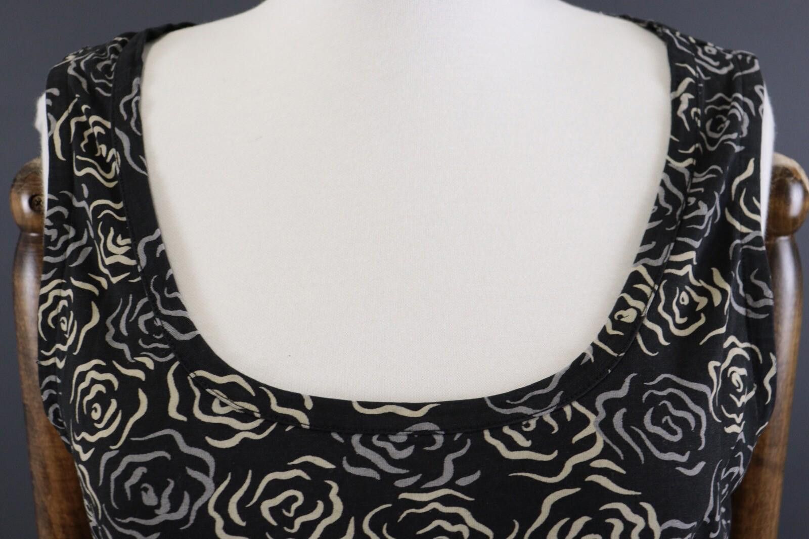 Designer Deerberg by Oska Black Floral Summer Blouson Dress Size L Size L / US 10 / IT 46 - 5 Thumbnail