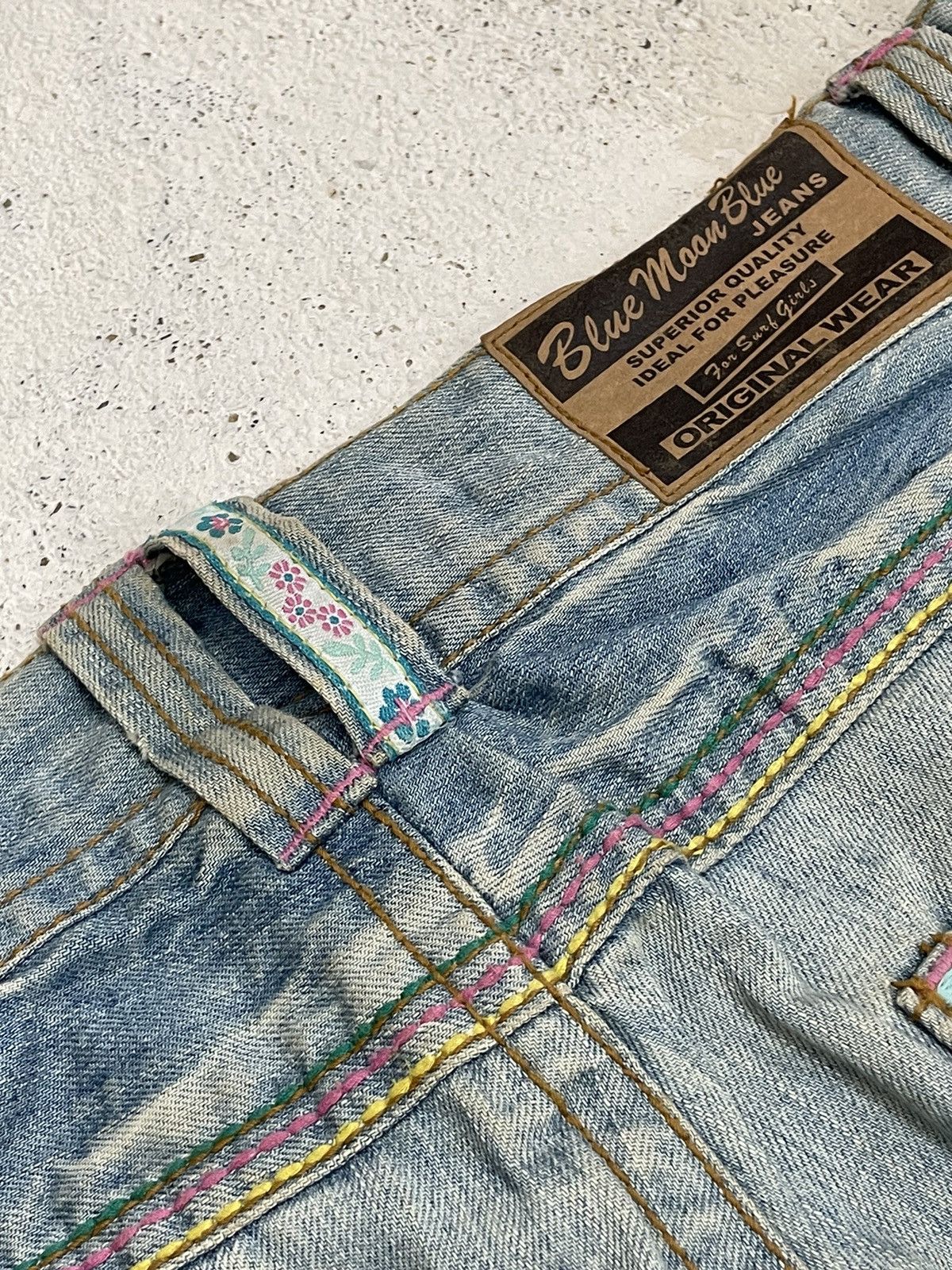 Hysteric Glamour Vintage Blue Moon Blue Girl Embroidery Clone Devgru Style Size 26" / US 2 / IT 38 - 16 Thumbnail