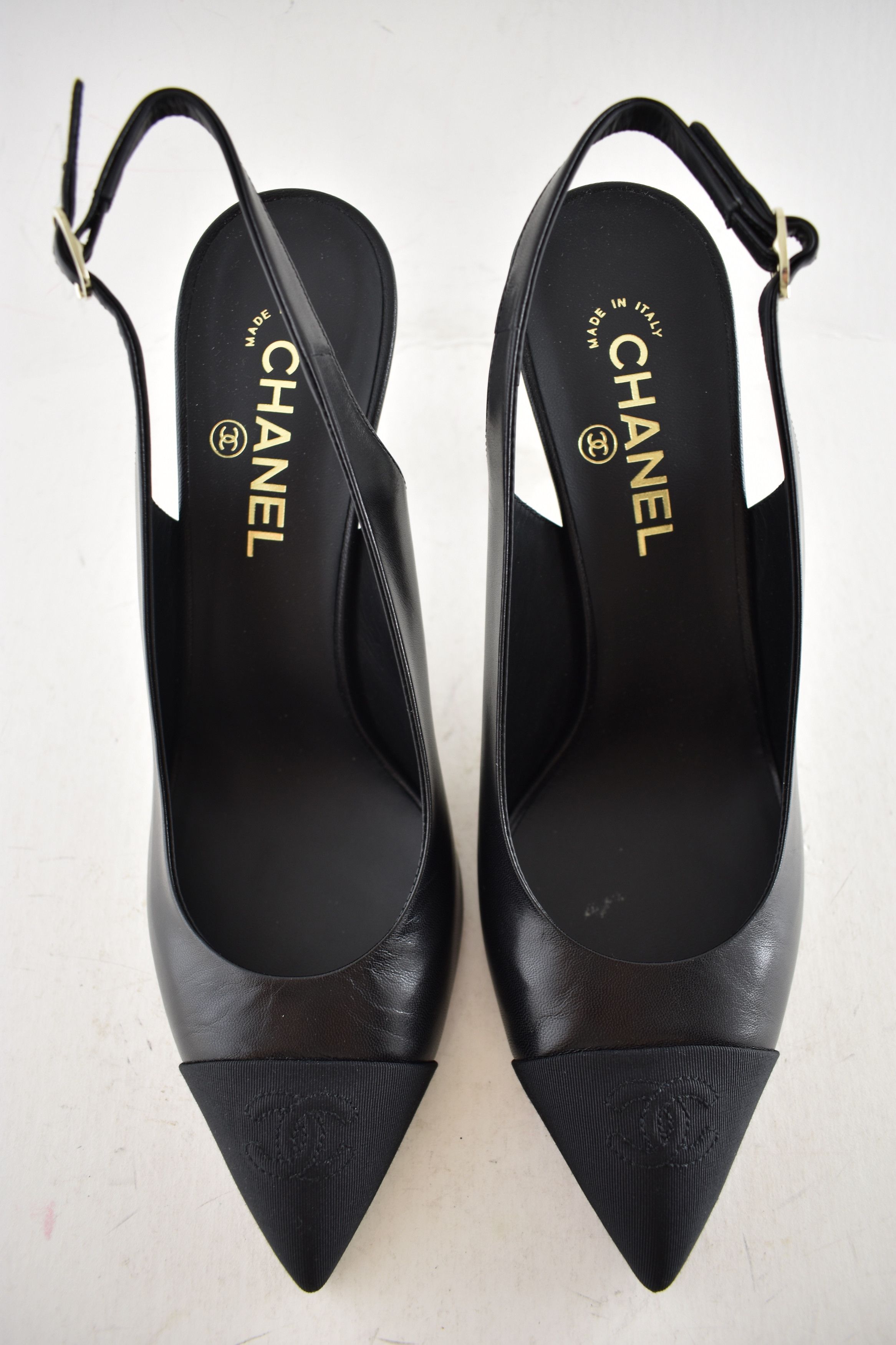Chanel Chanel 24A Leather CC Logo Slingback Pointed Heel Pump 42 Size US 12 / IT 42 - 9 Thumbnail