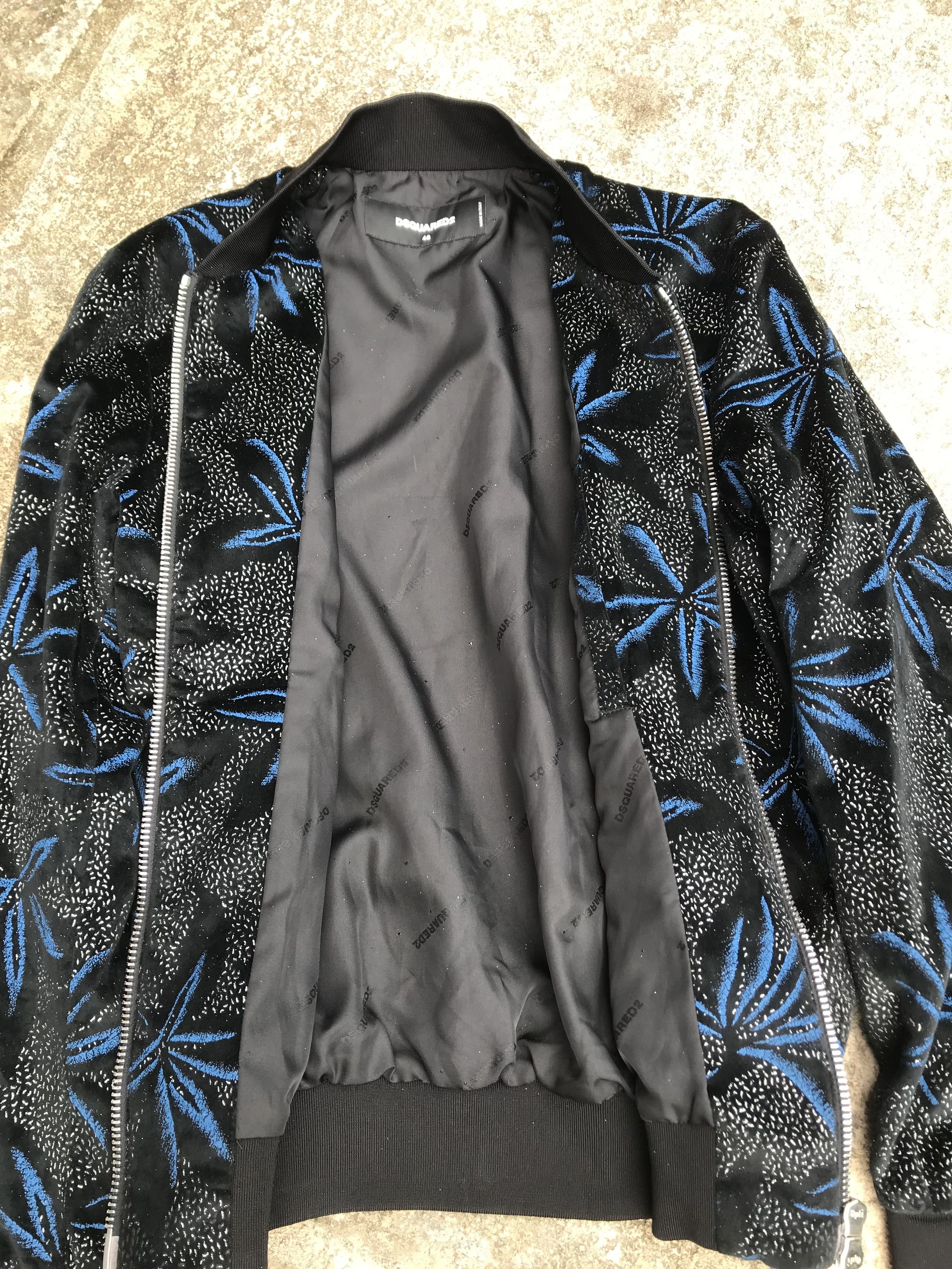 Dsquared2 Need Gone! Dsquared2 Floral Pattern Glitter Bomber Jacket Size US M / EU 48-50 / 2 - 7 Thumbnail