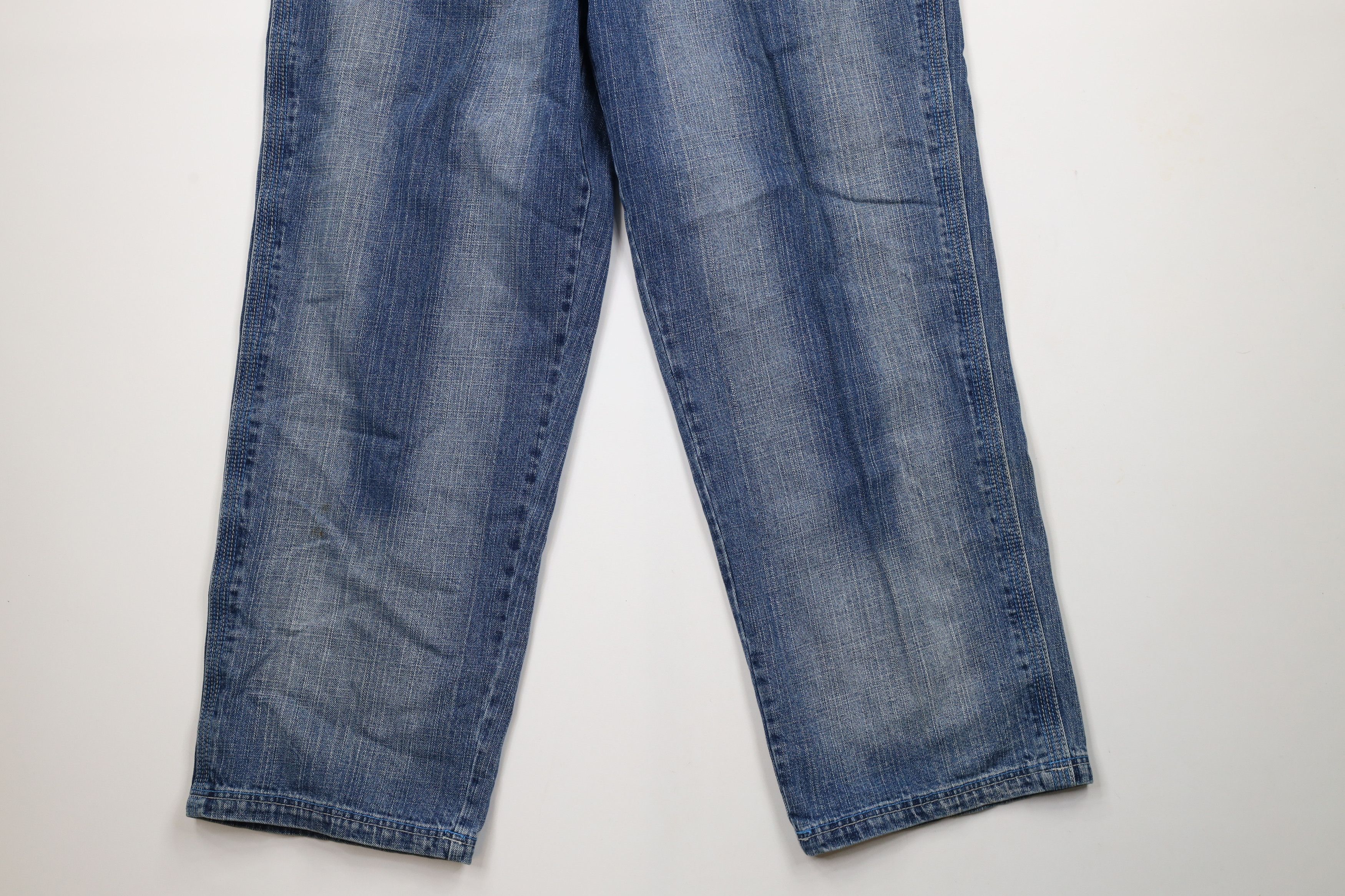 Vintage Vintage 90s Y2K Streetwear Wide Leg Denim Jeans Blue Cotton Size US 36 / EU 52 - 4 Thumbnail