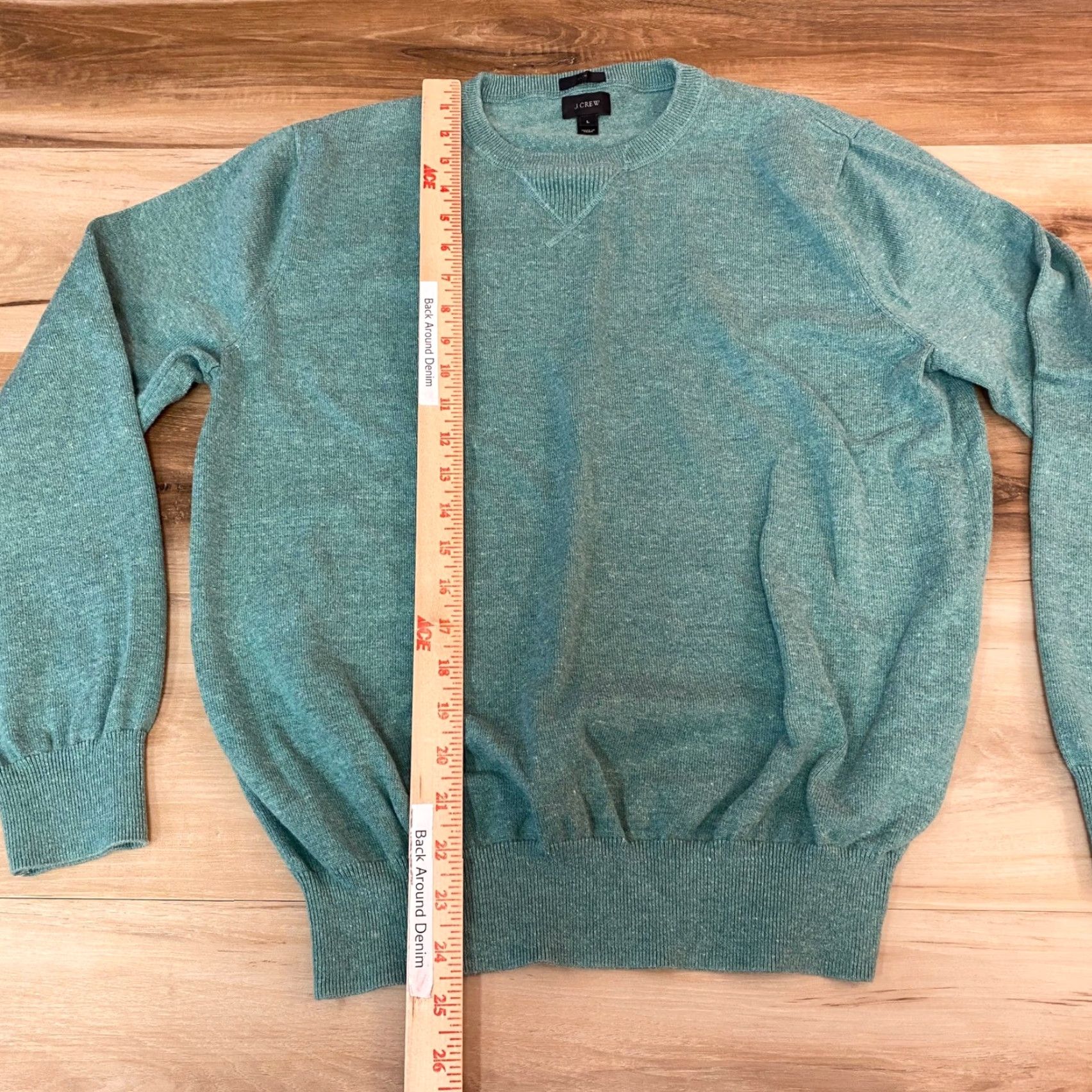 J.Crew J.Crew Mens Slim Fit Crewneck Sweater Green Marled Knit Large L Lightweight Size US L / EU 52-54 / 3 - 4 Thumbnail