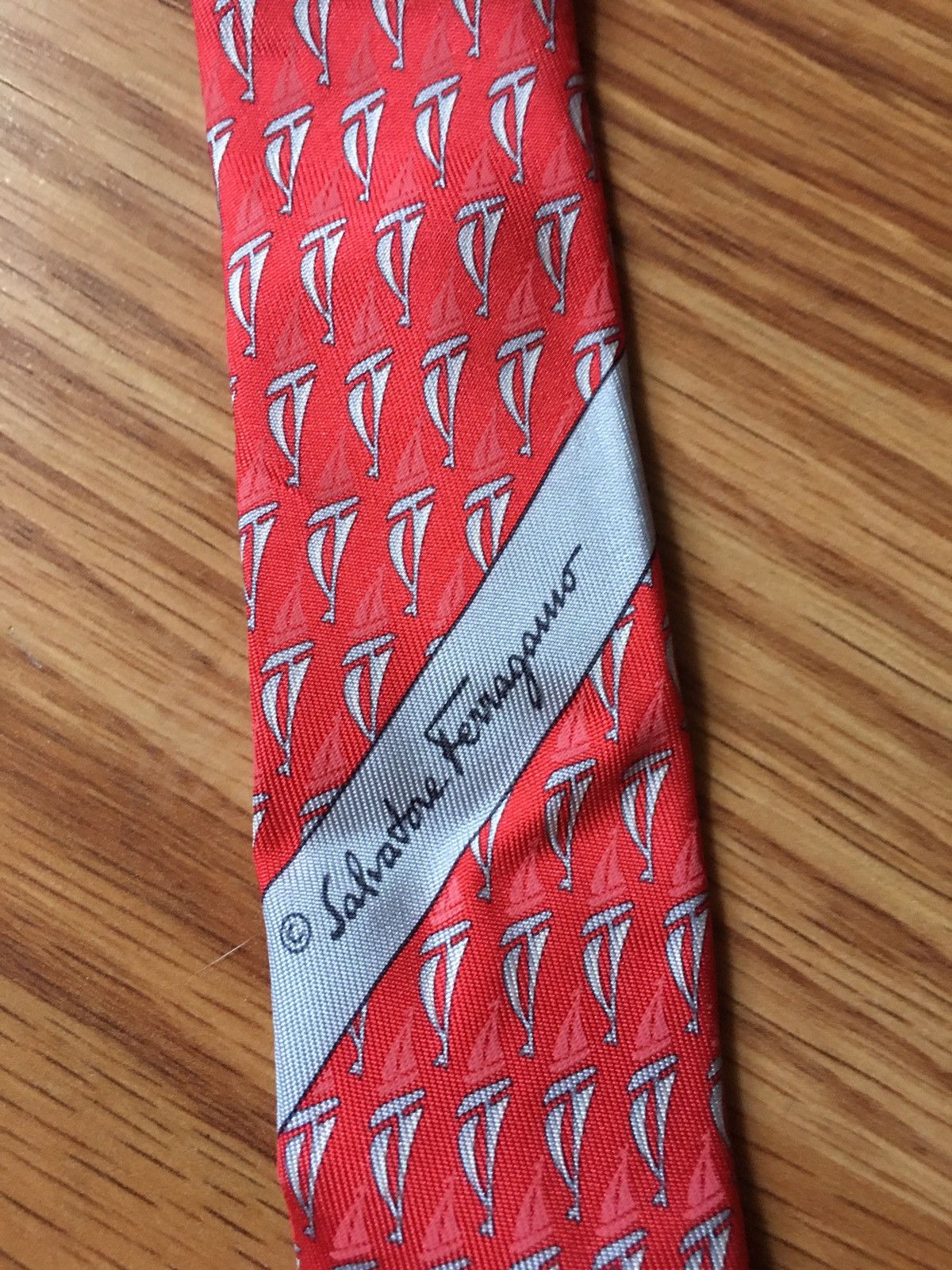 Salvatore Ferragamo Salvatore Ferragamo Ships Design Silk Mens Tie Size ONE SIZE - 6 Thumbnail