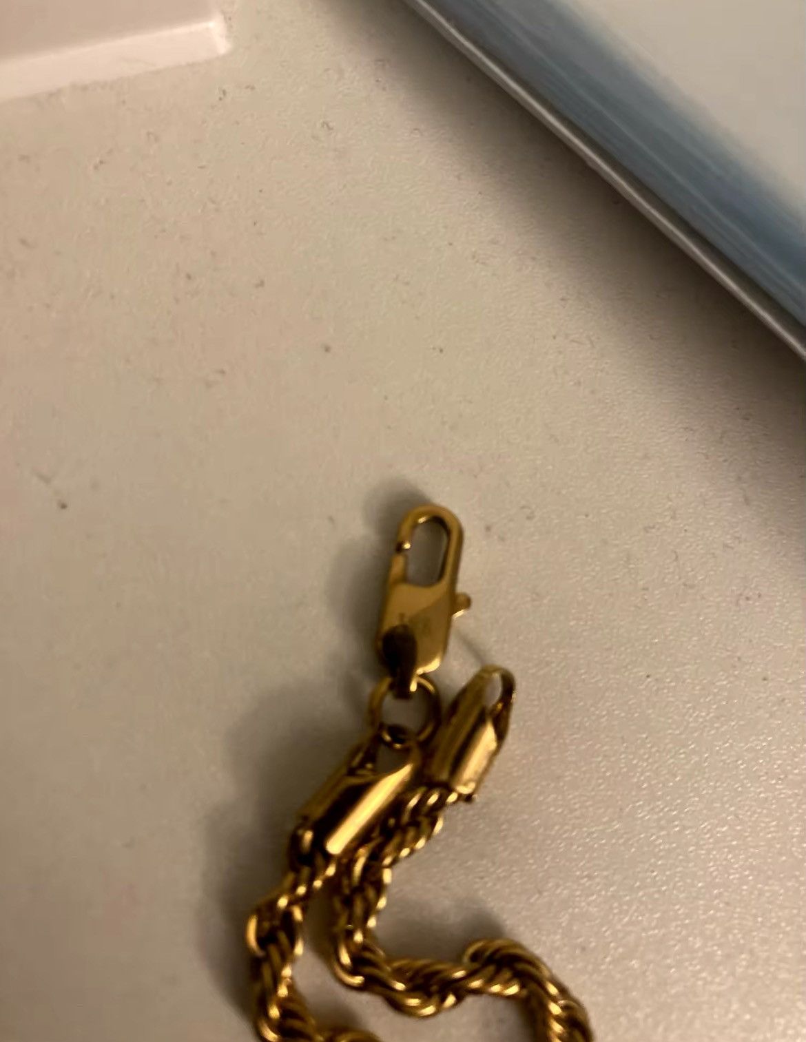 Vintage yellow gold rope chain necklace Size 32 - 2 Thumbnail