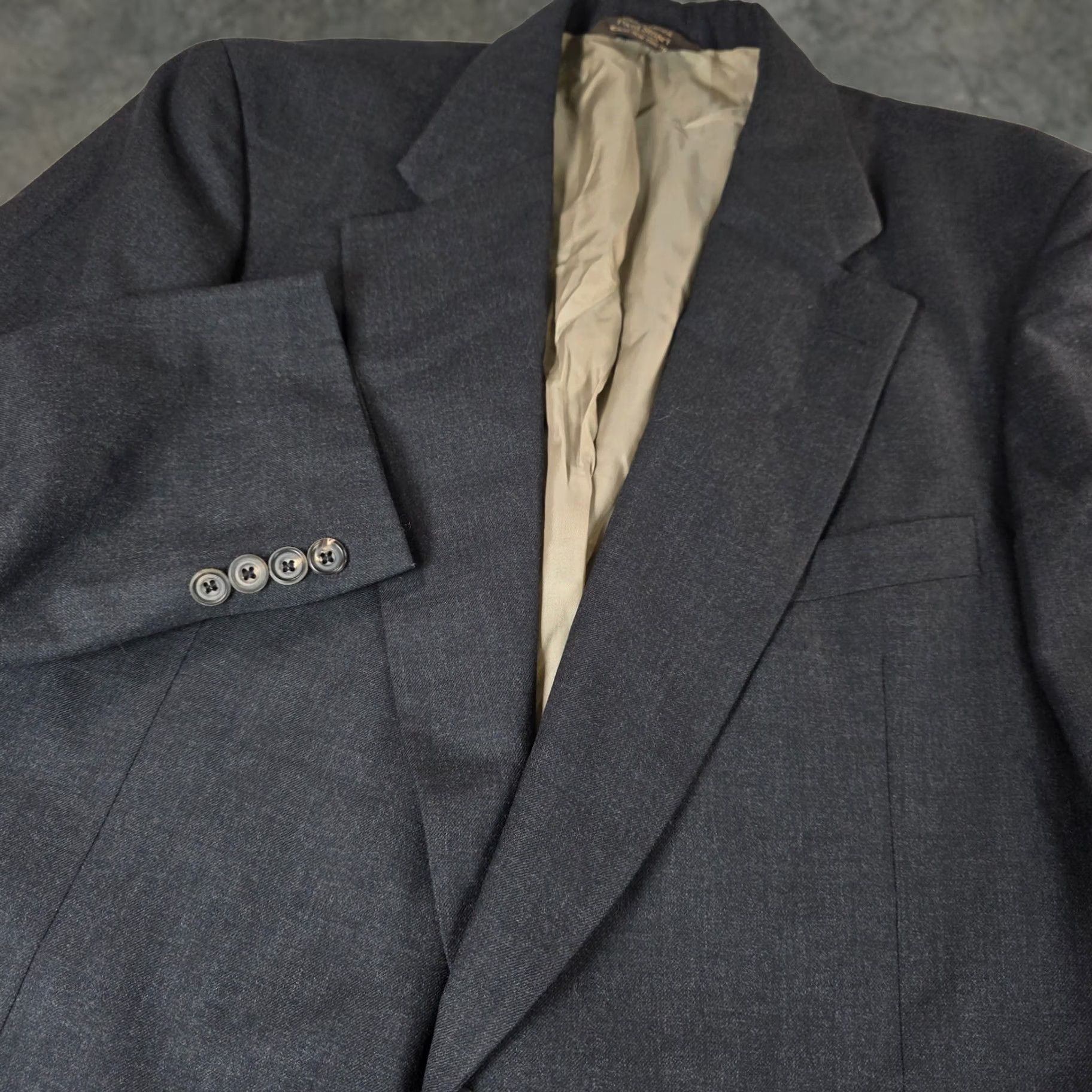 Paul Stuart Blazer Mens 44l Black Wool Sport Coat Two Button Long, Men's (Size 44r)