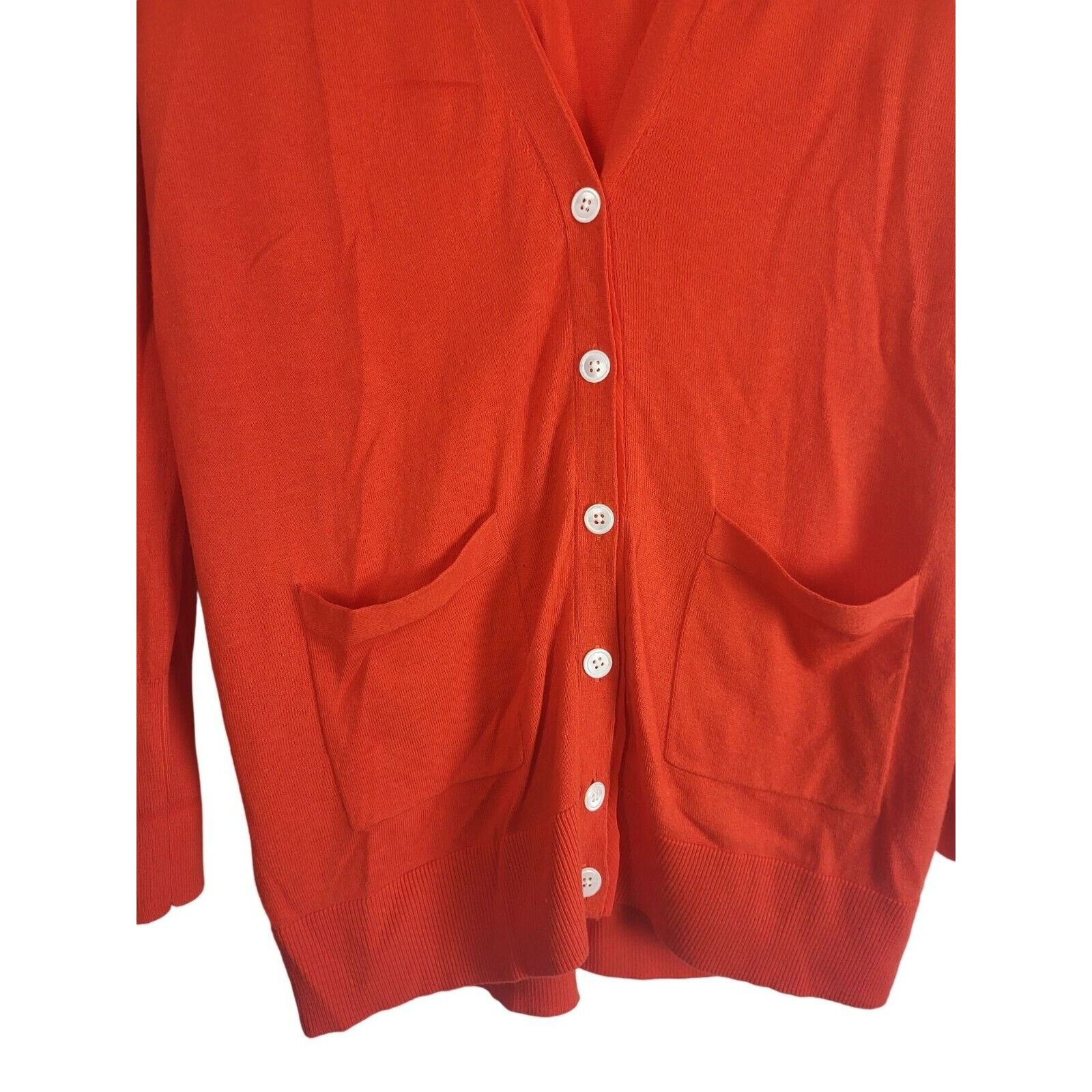 Tommy Bahama Tommy Bahama Cardigan S/P Womens Orange Long Sleeve Pockets Size S / US 4 / IT 40 - 5 Thumbnail